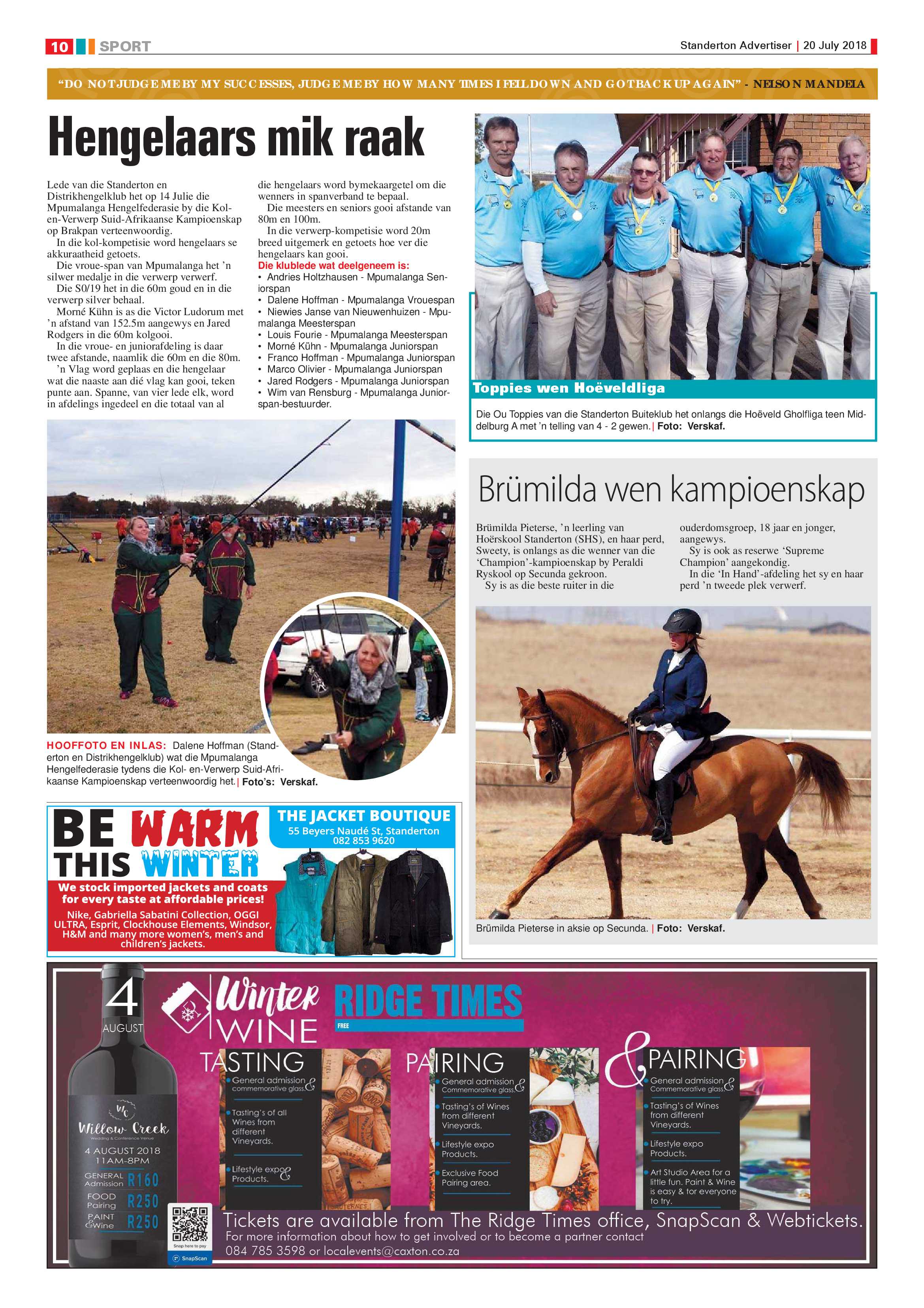 Standerton Advertiser 20 July 2018 page 10