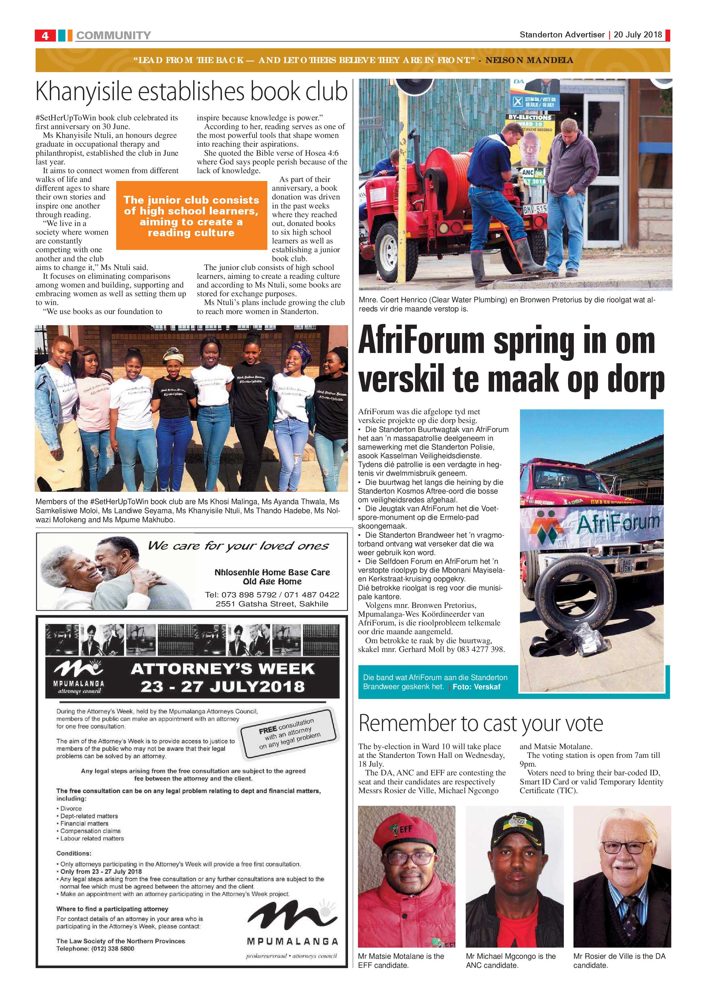 Standerton Advertiser 20 July 2018 page 4
