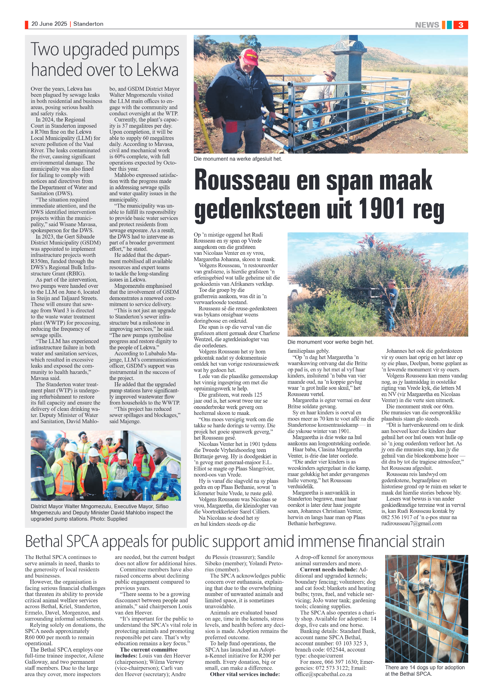 Standerton Advertiser 20 June 2025 page 3