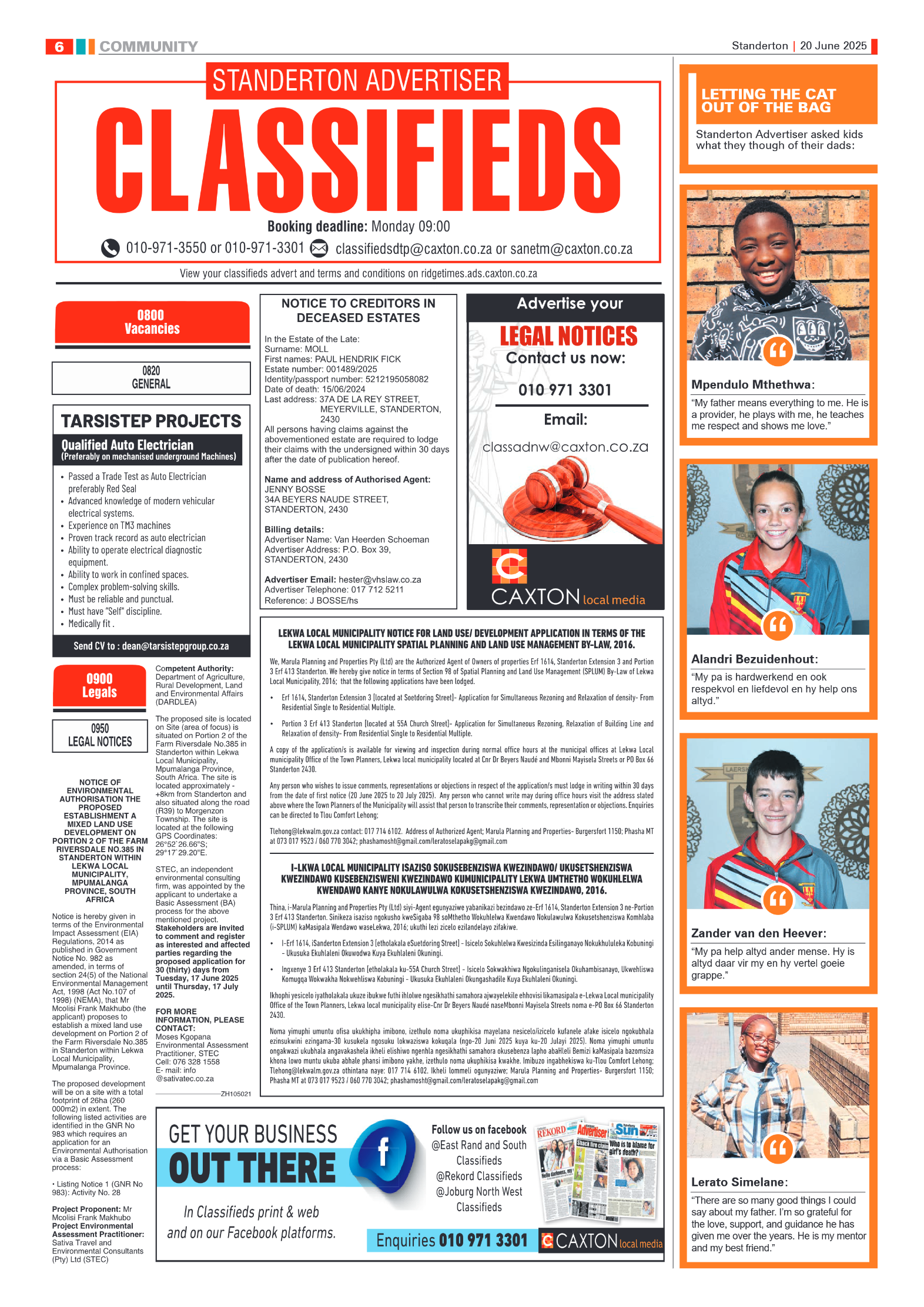 Standerton Advertiser 20 June 2025 page 6