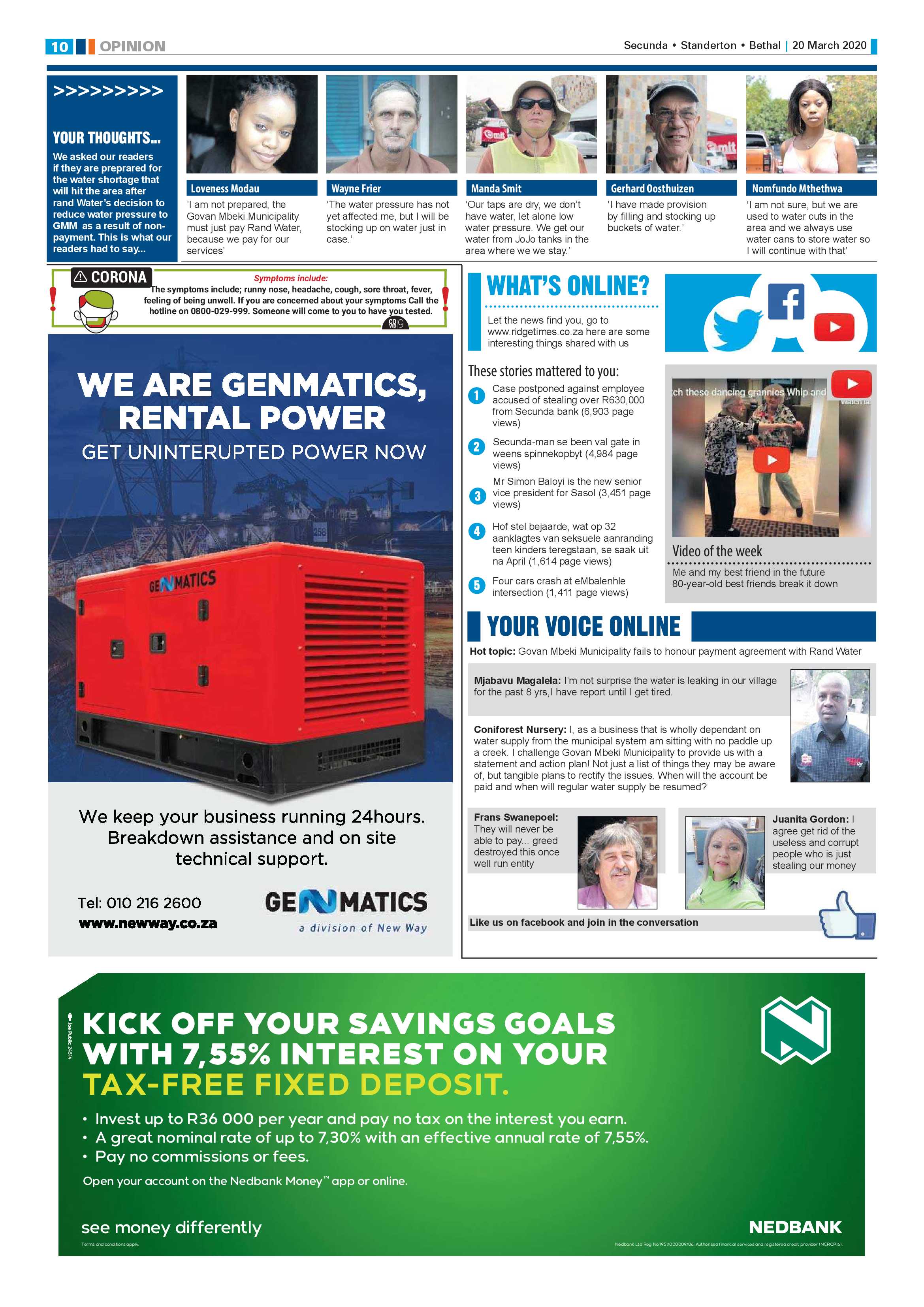 Standerton Advertiser 20 March 2020 page 10