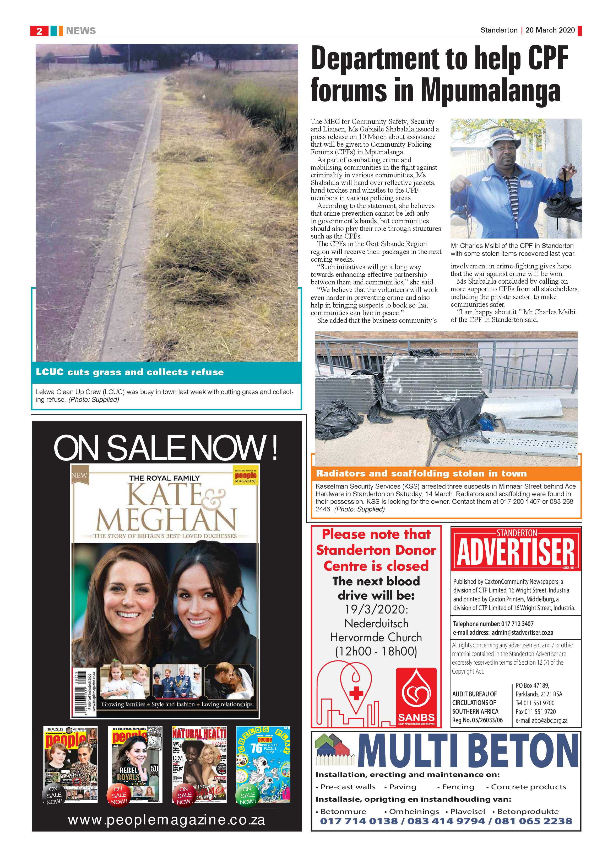 Standerton Advertiser 20 March 2020 page 2
