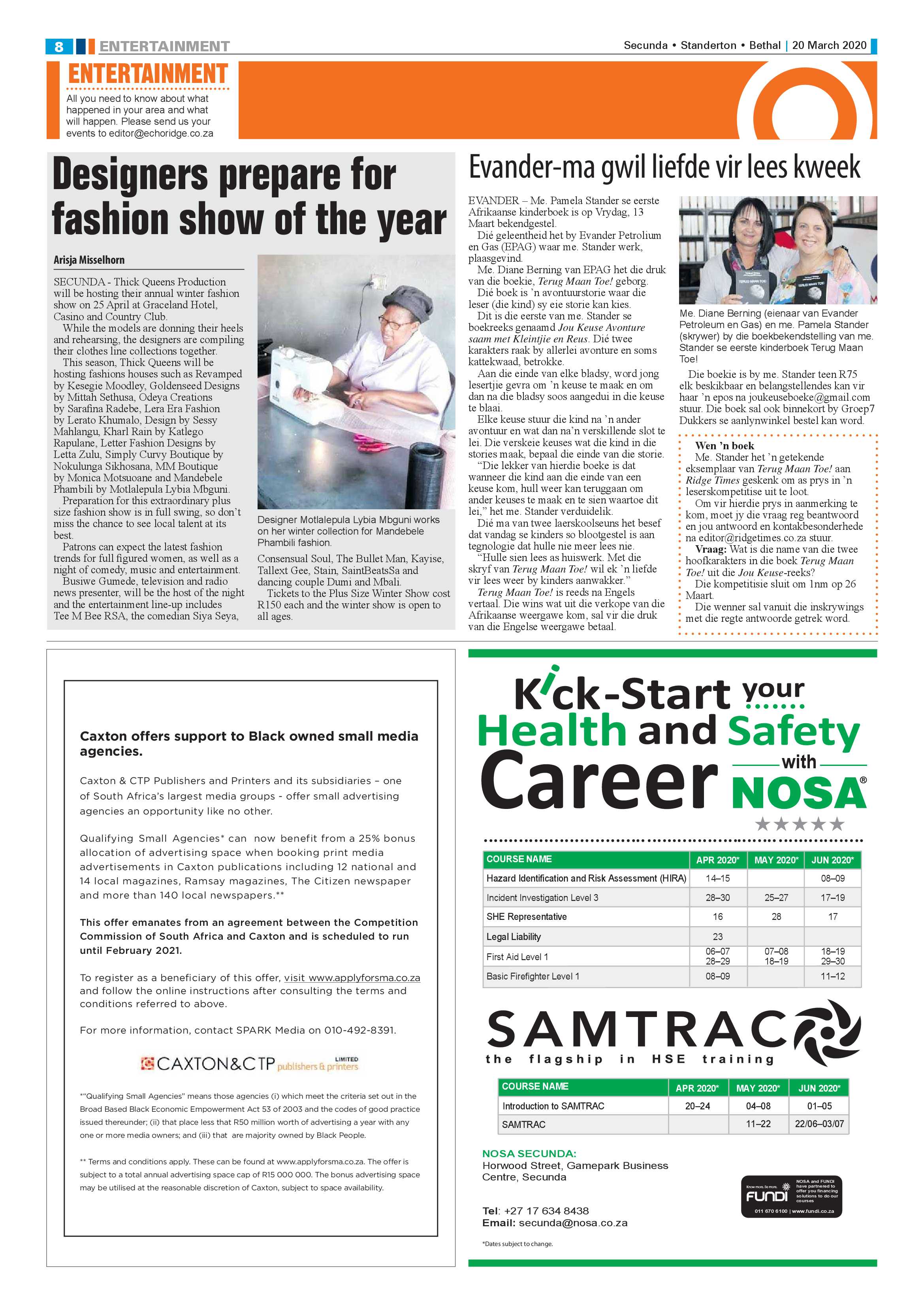Standerton Advertiser 20 March 2020 page 8