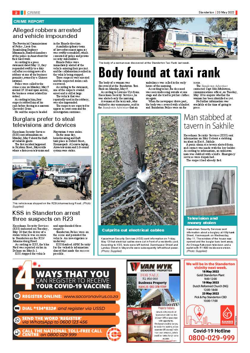 Standerton Advertiser 20 May 2022 page 2