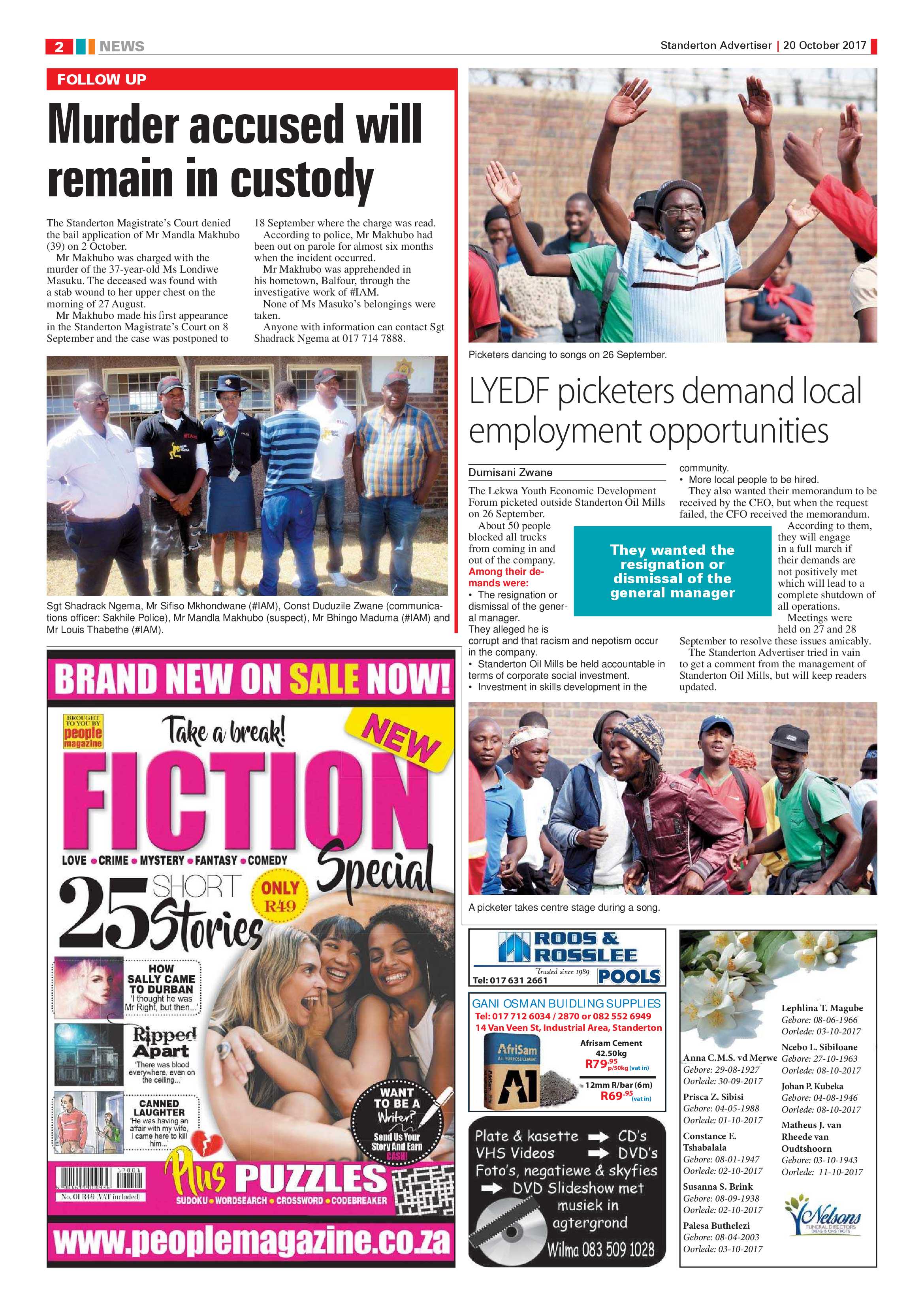 Standerton Advertiser 20 October 2017 page 2