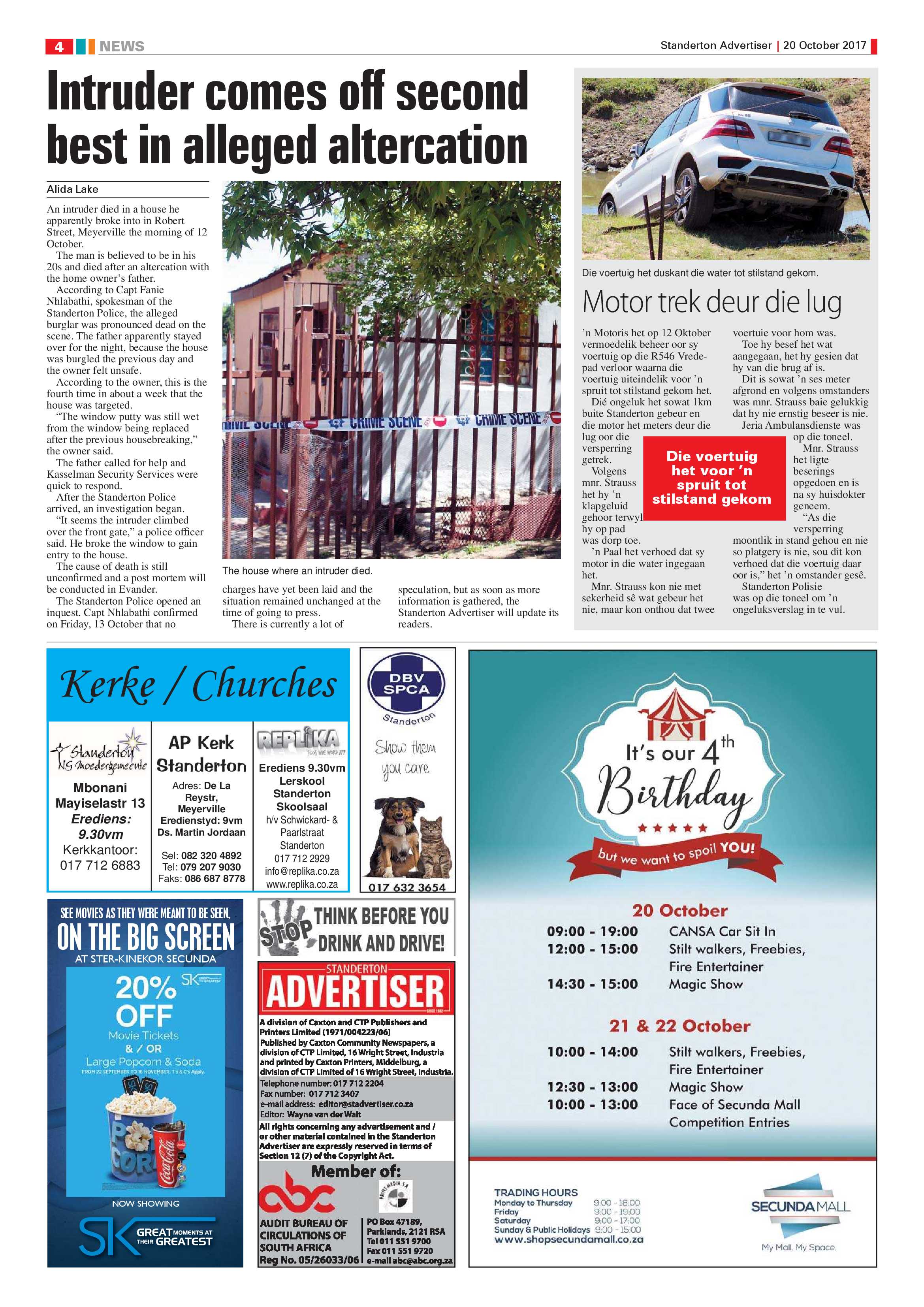 Standerton Advertiser 20 October 2017 page 4