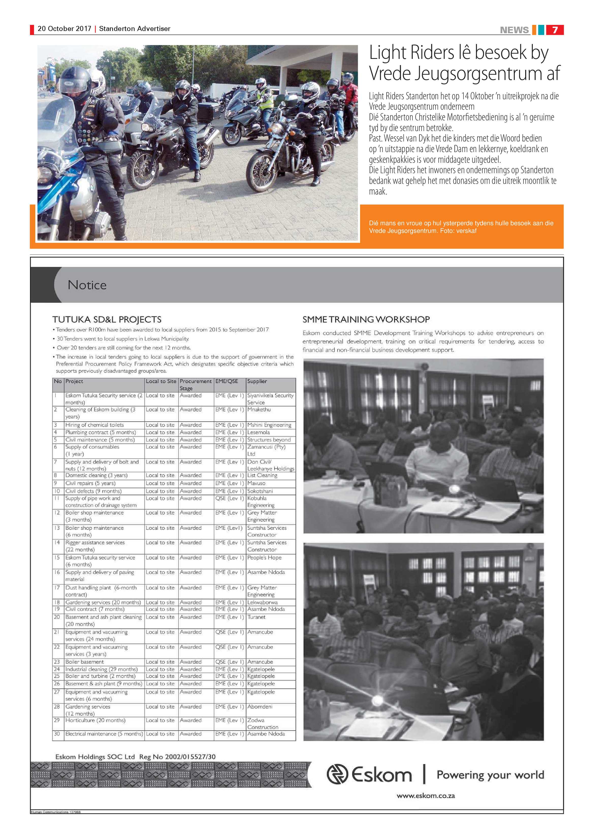 Standerton Advertiser 20 October 2017 page 7