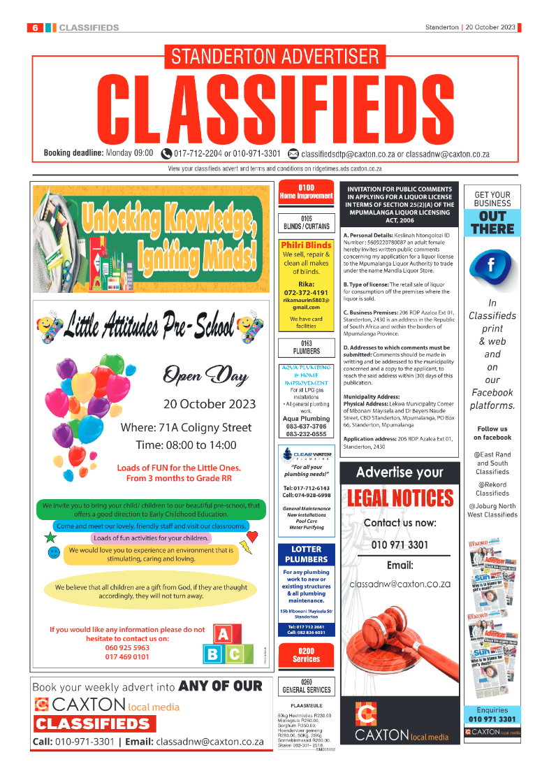 Standerton Advertiser 20 October 2023 page 6