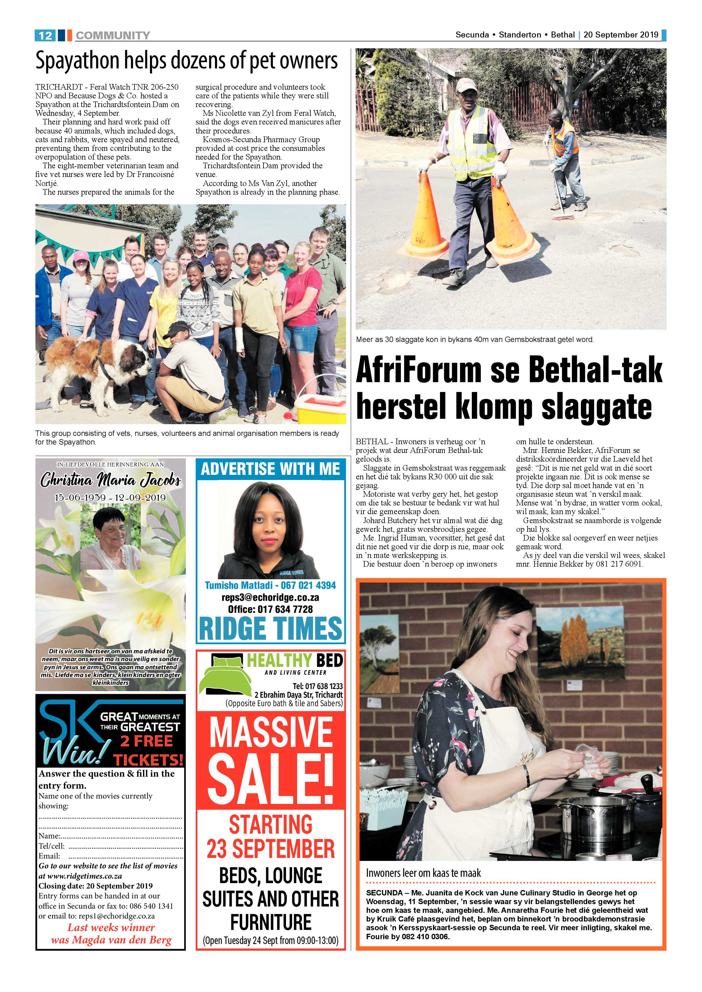 Standerton Advertiser 20 September 2019 page 12