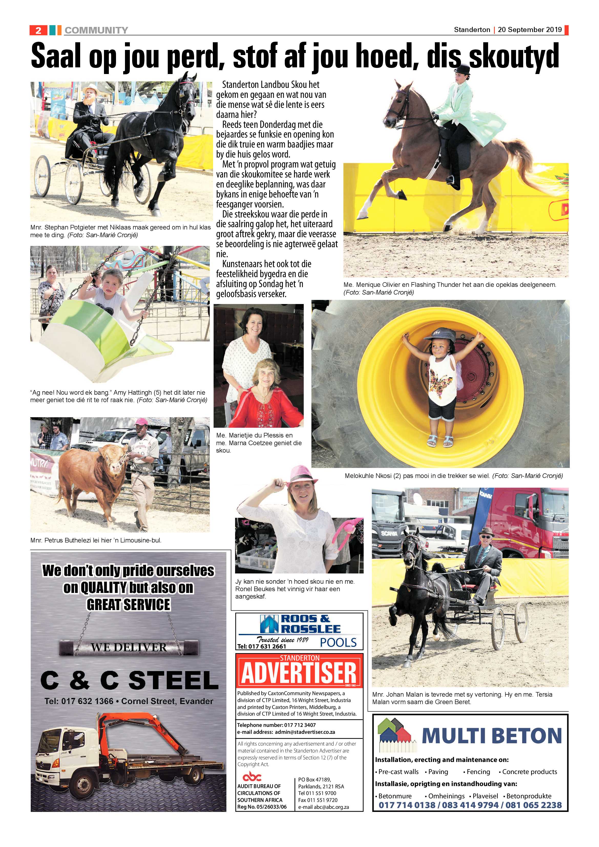Standerton Advertiser 20 September 2019 page 2
