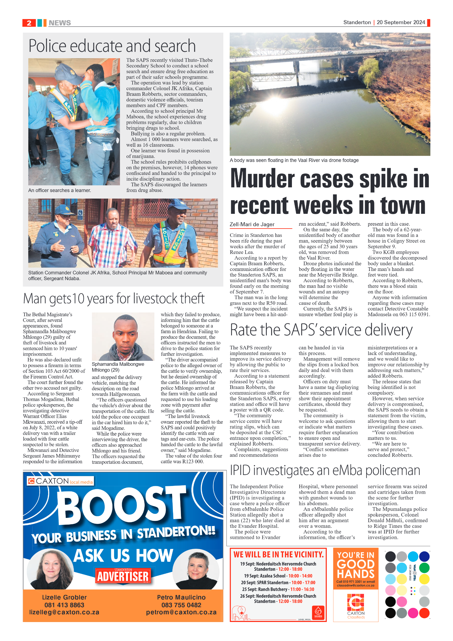Standerton Advertiser 20 September 2024 page 2