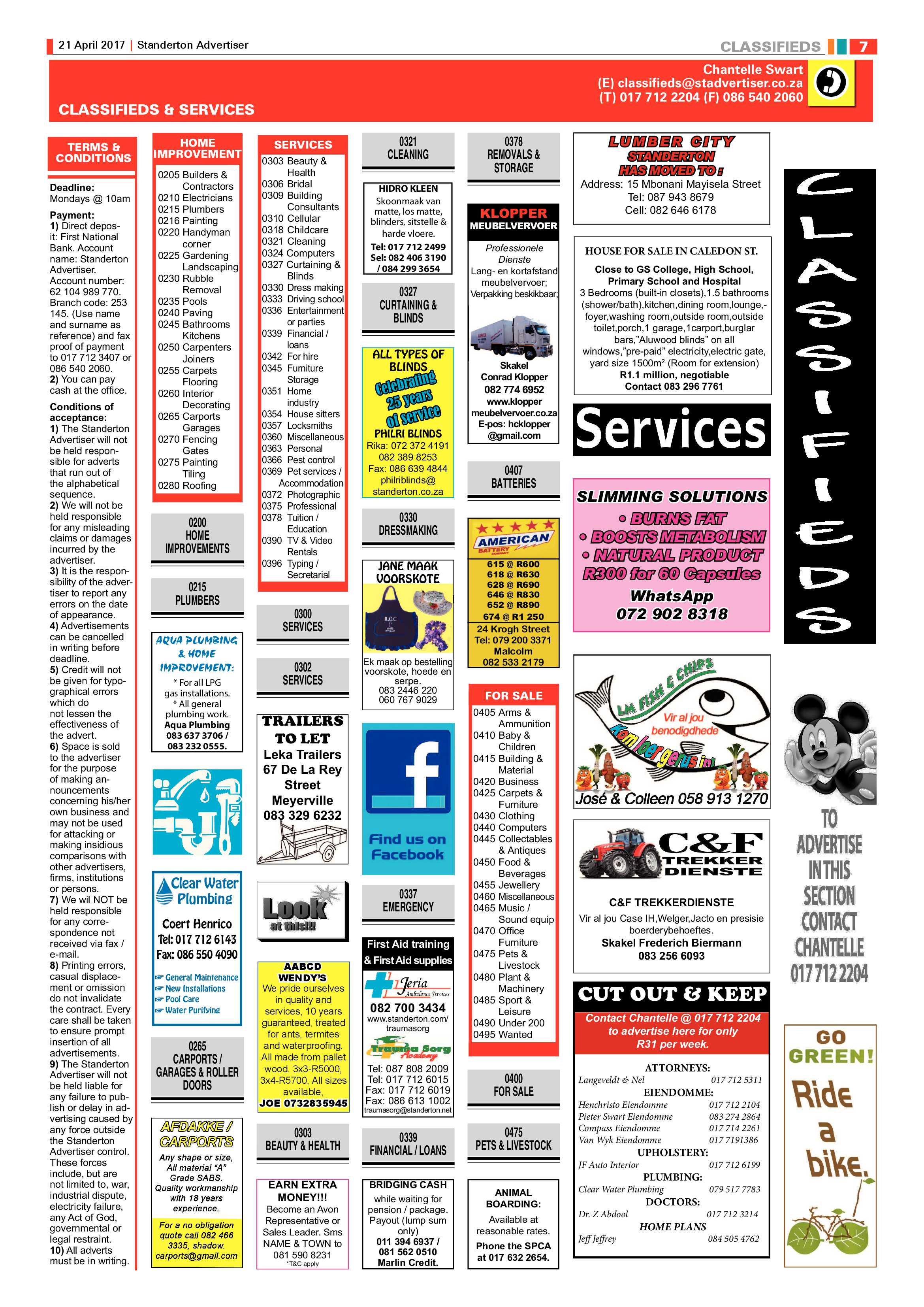 Standerton Advertiser 21 April 2017 page 7