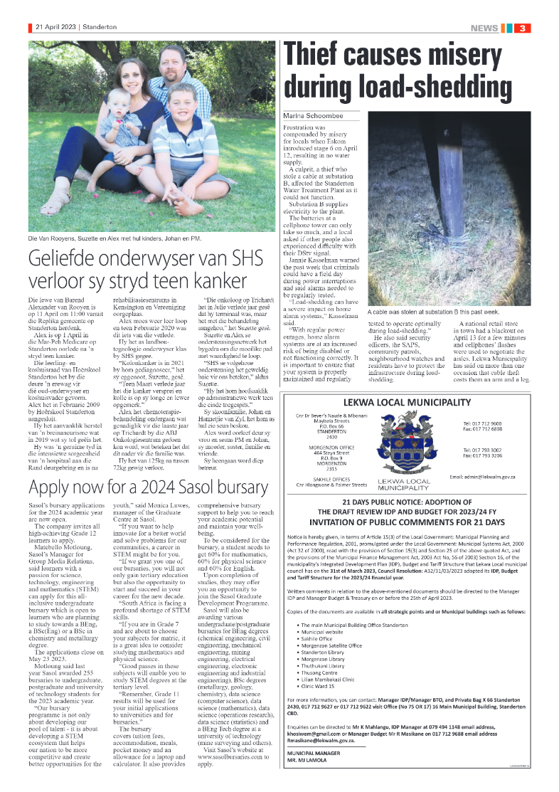 Standerton Advertiser 21 April 2023 page 3