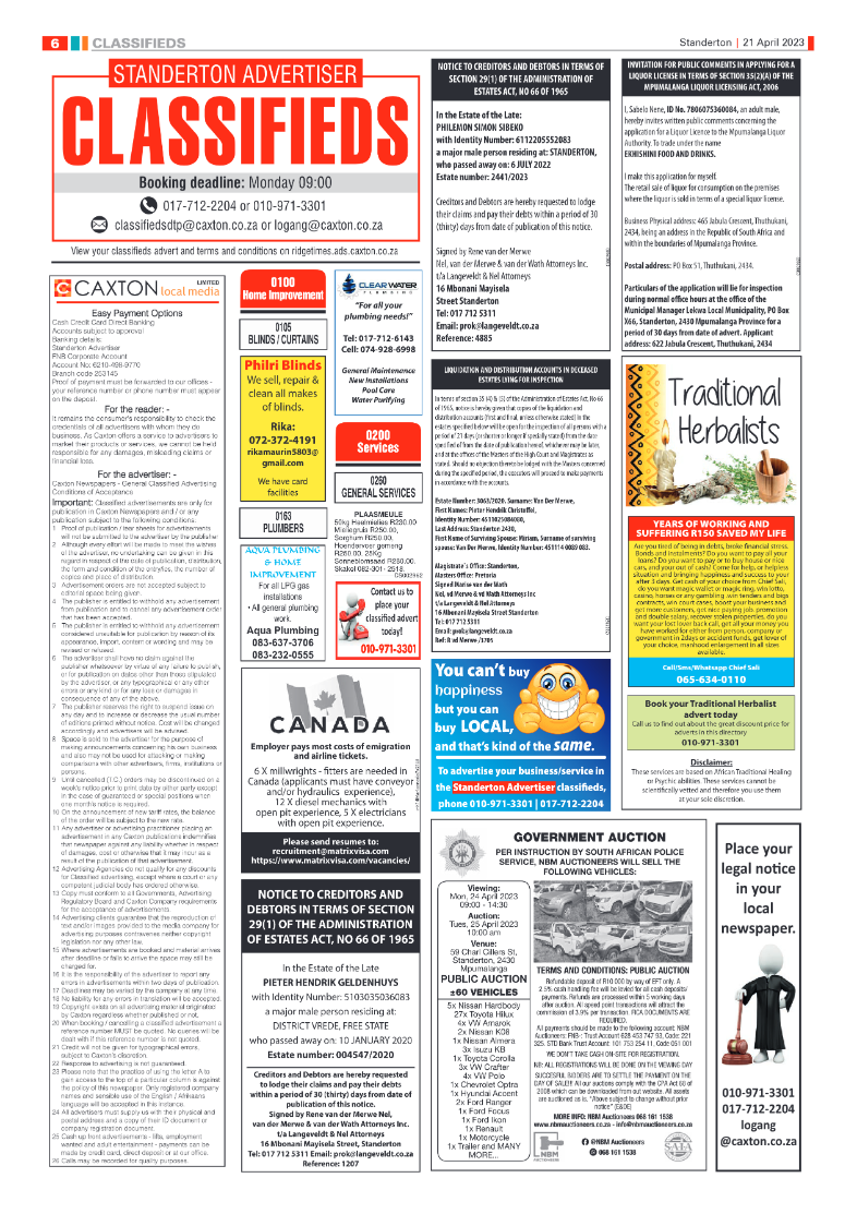 Standerton Advertiser 21 April 2023 page 6