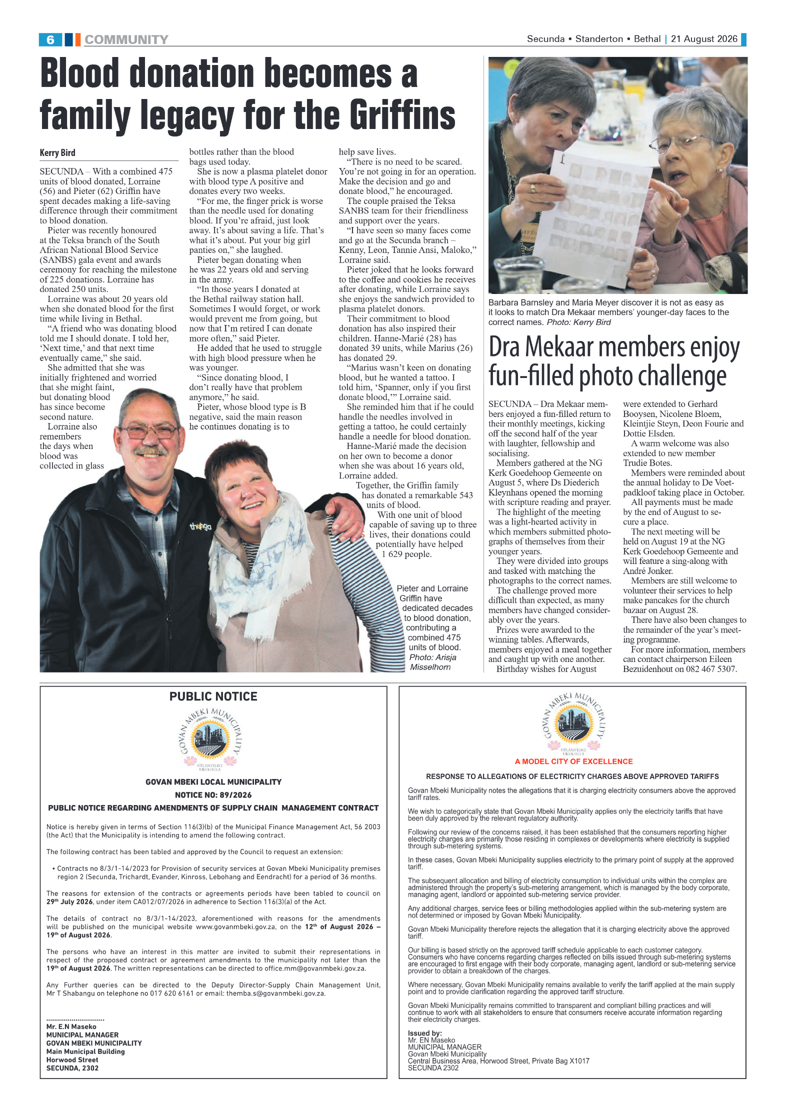Standerton Advertiser 21 August 2026 page 6