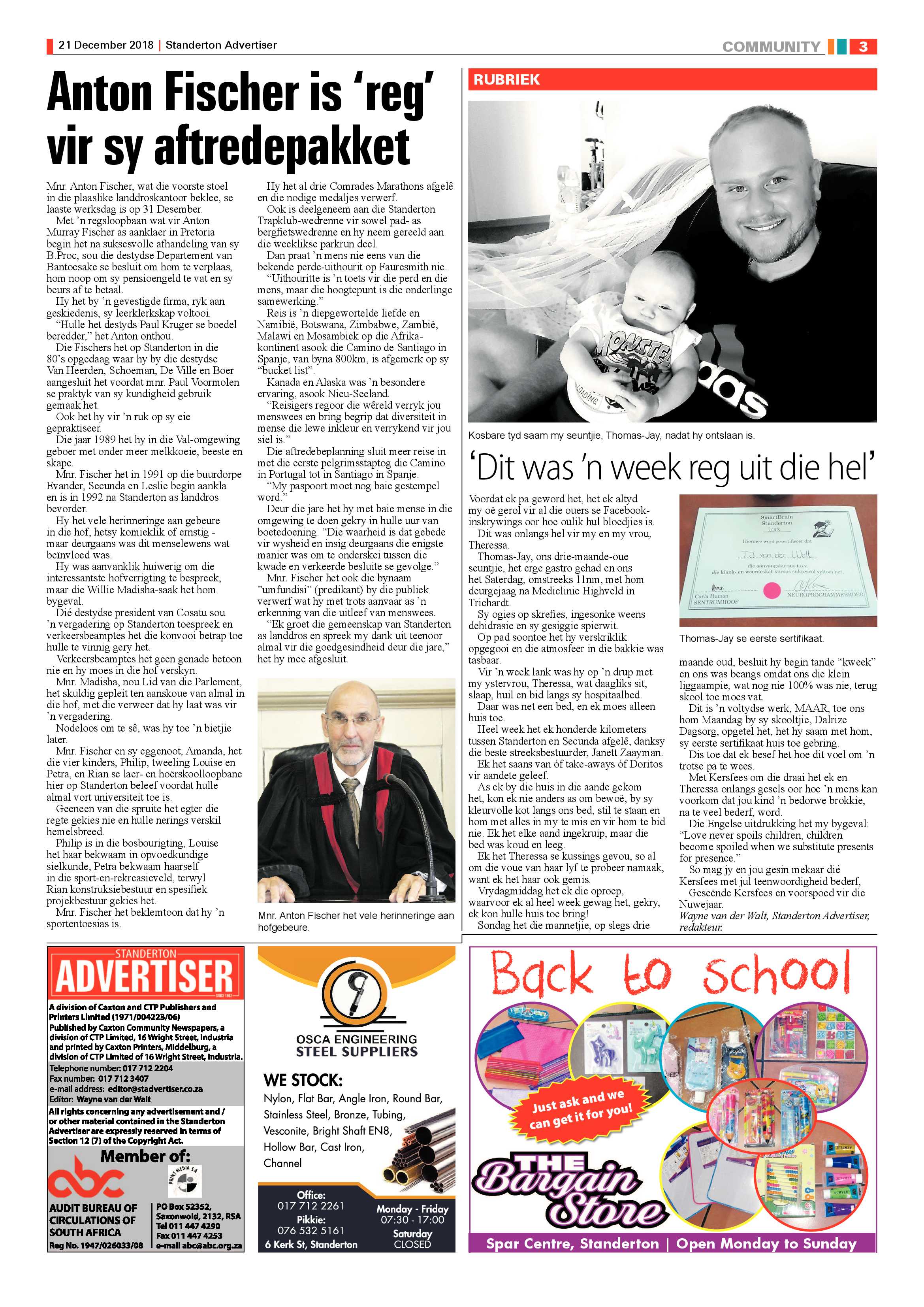 Standerton Advertiser 21 December 2018 page 3
