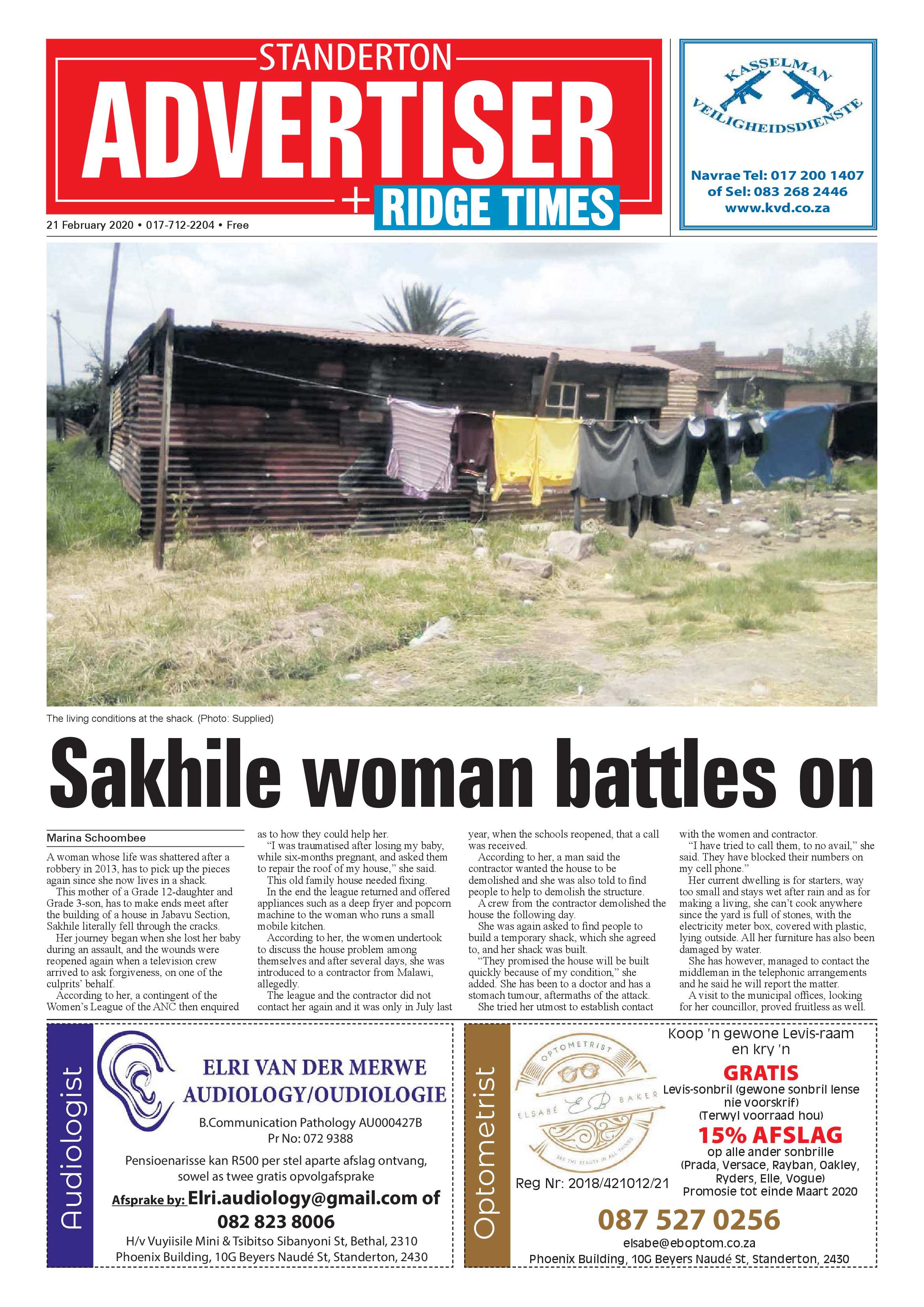 Standerton Advertiser 21 February 2020 page 1
