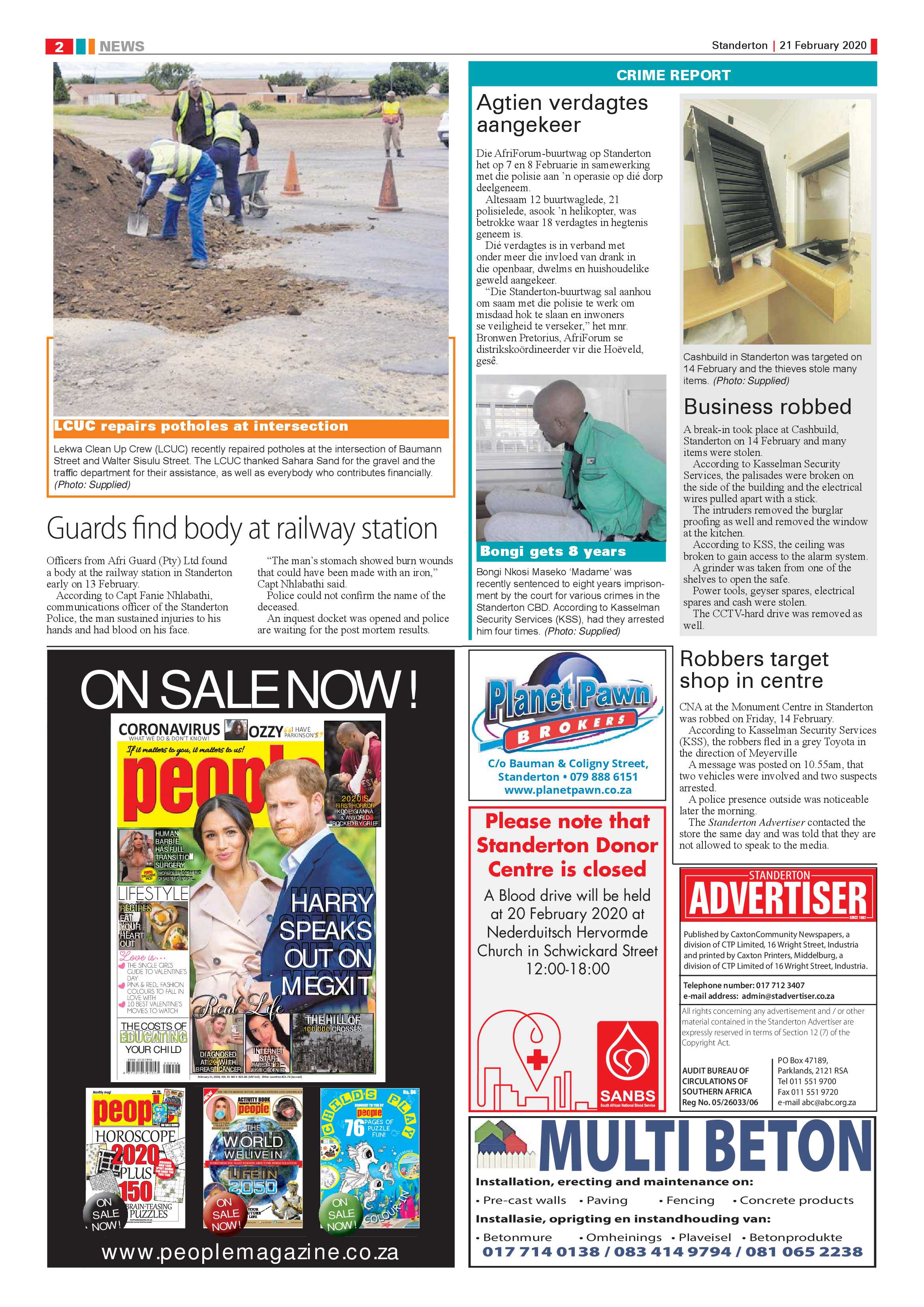 Standerton Advertiser 21 February 2020 page 2