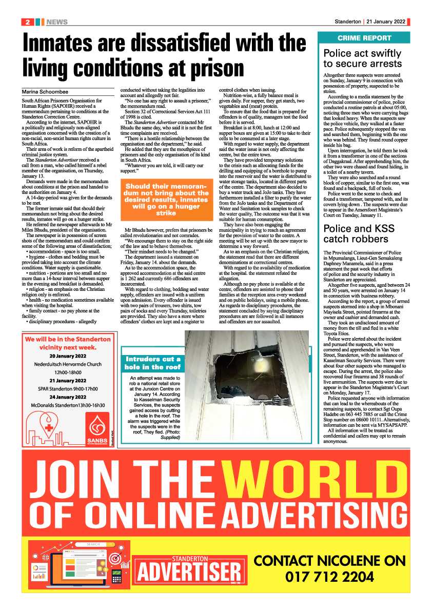 Standerton Advertiser 21 January 2022 page 2