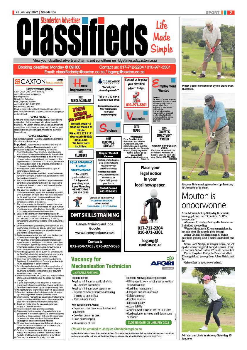 Standerton Advertiser 21 January 2022 page 7