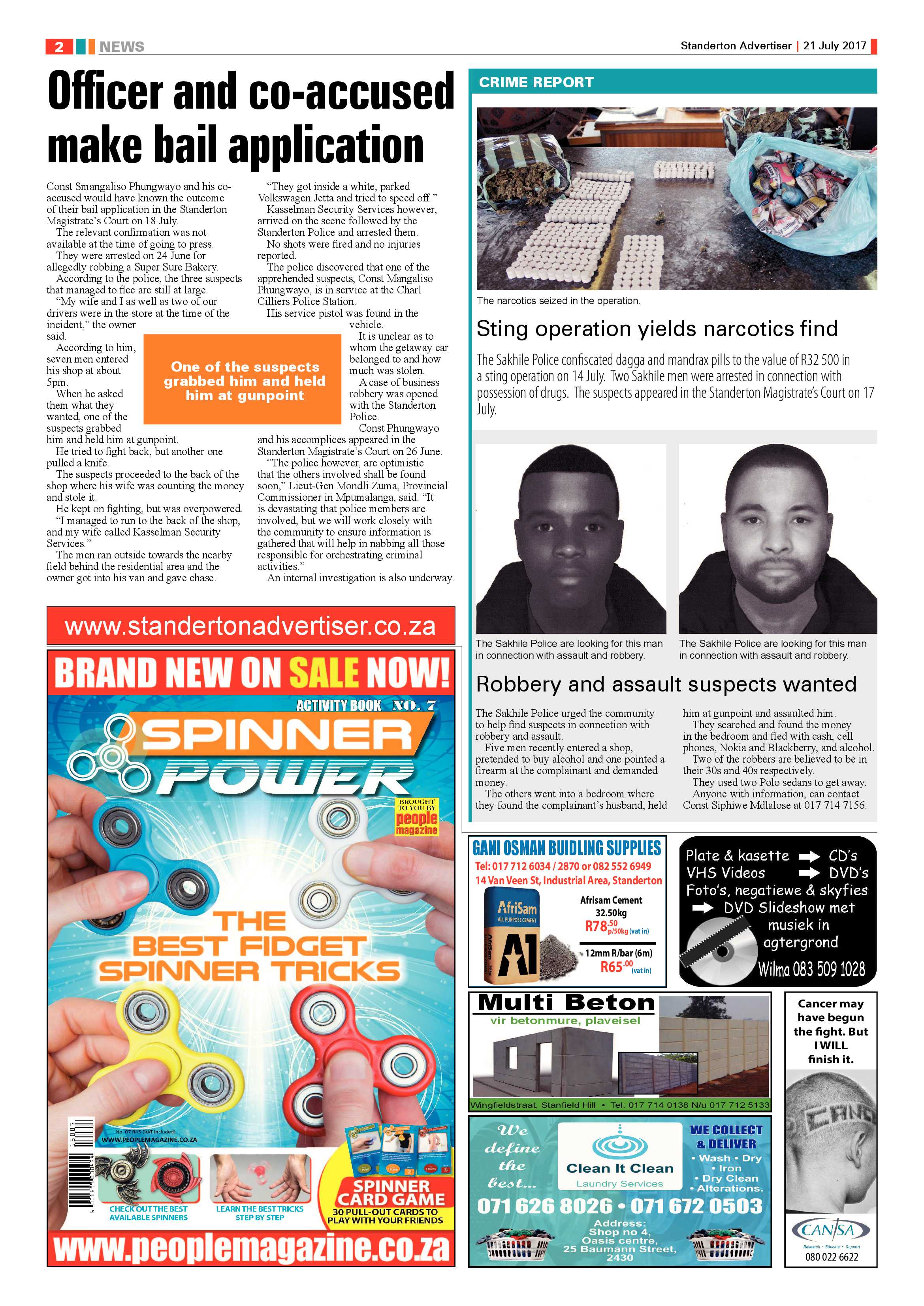 Standerton Advertiser 21 July 2017 page 2