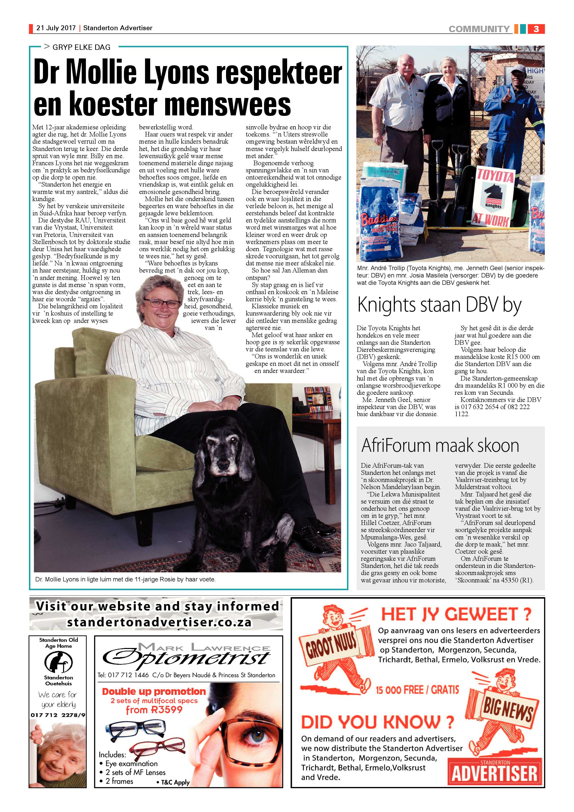 Standerton Advertiser 21 July 2017 page 3
