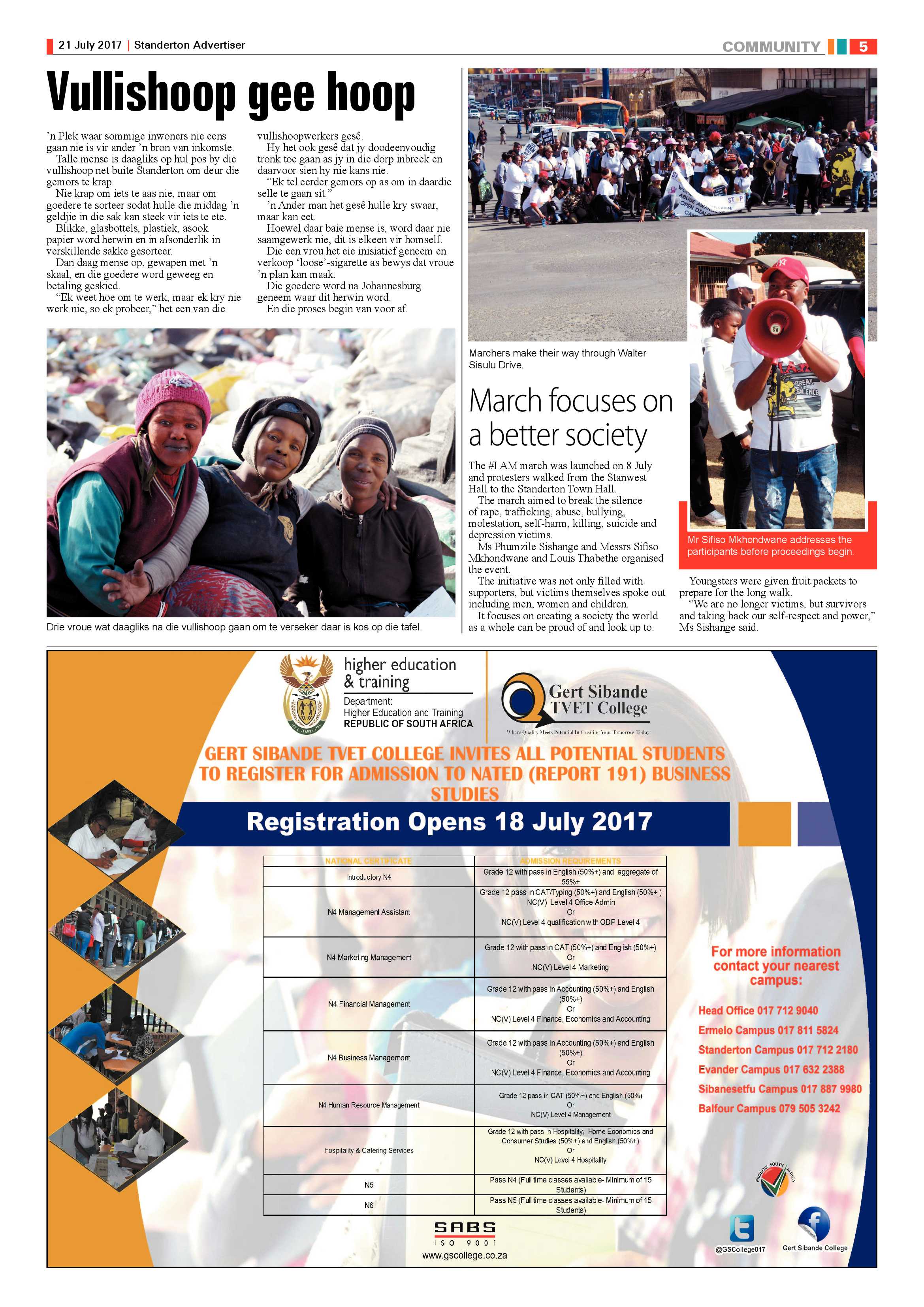 Standerton Advertiser 21 July 2017 page 5