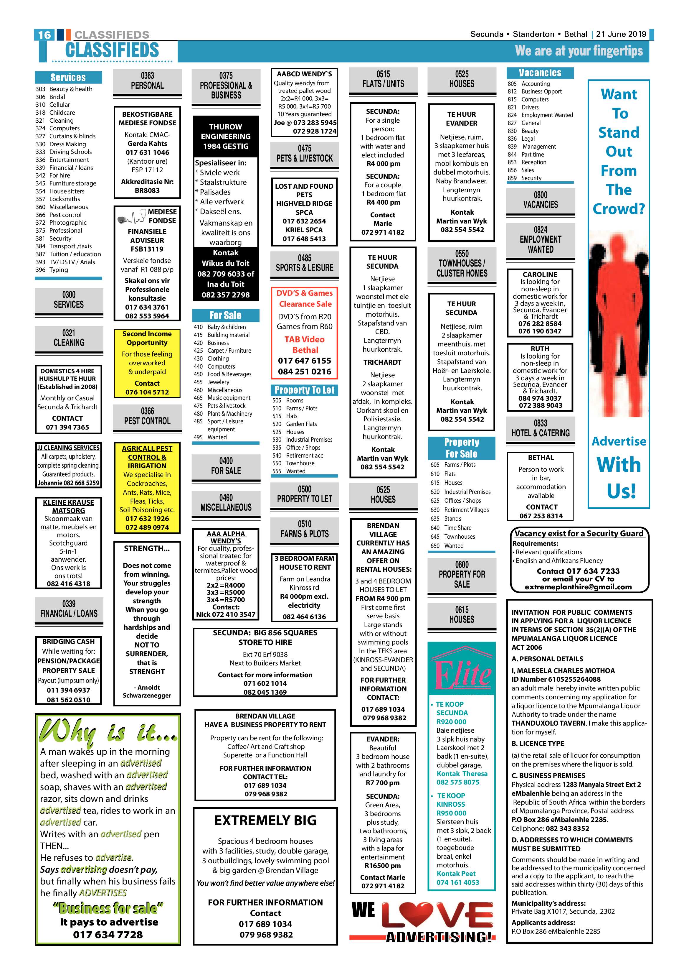 Standerton Advertiser 21 June 2019 page 22