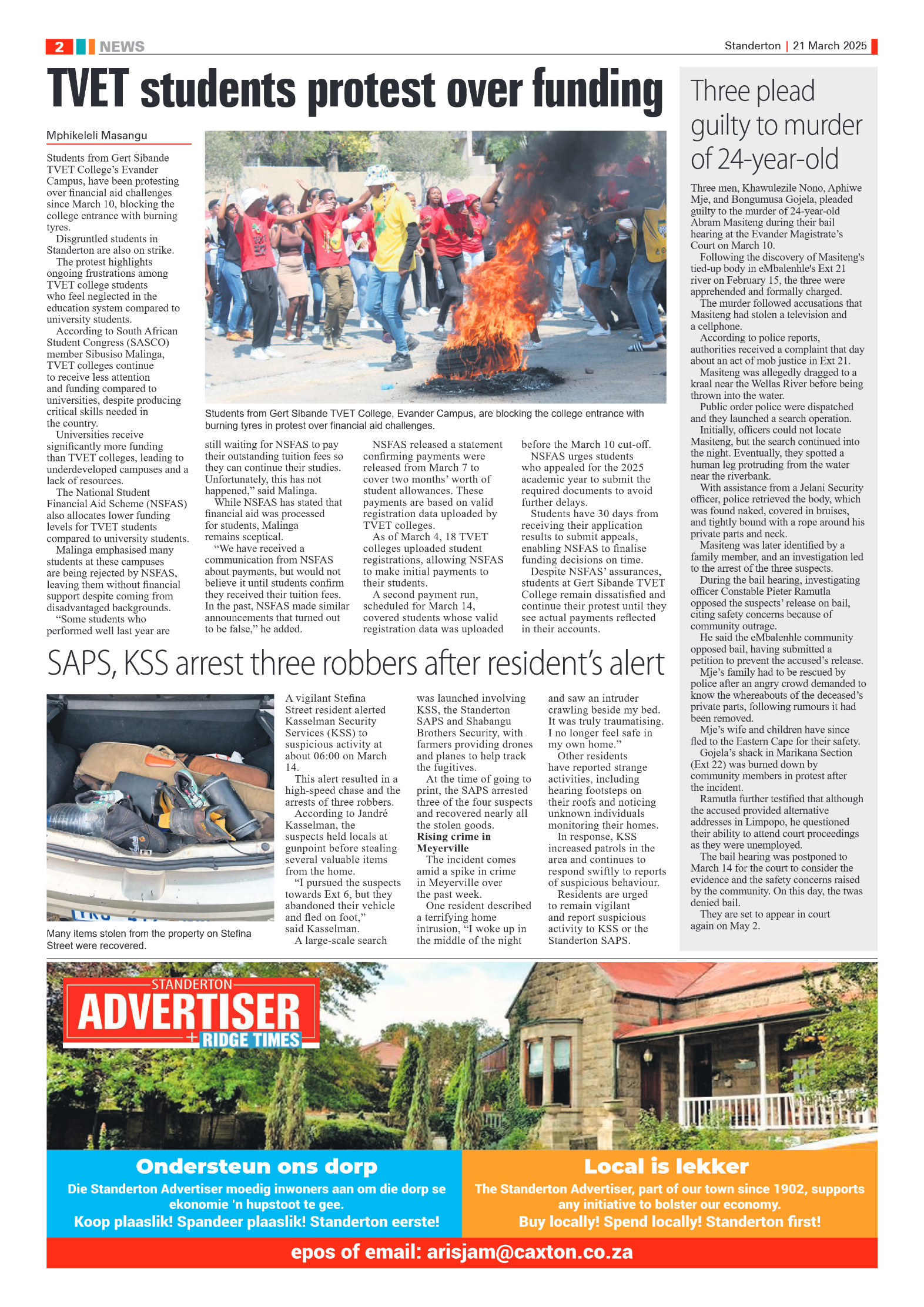 Standerton Advertiser 21 March 2025 page 2
