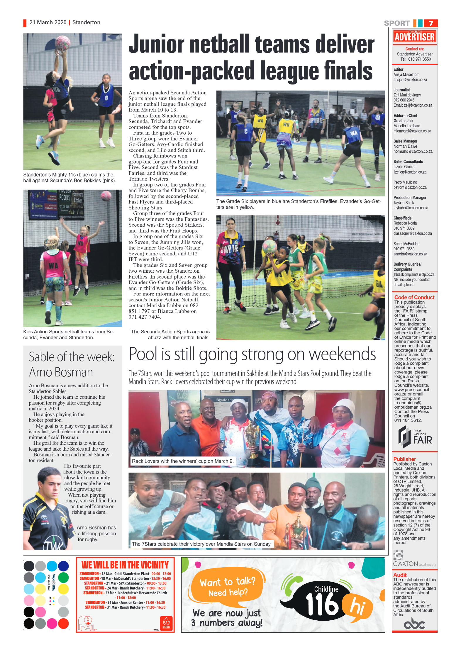 Standerton Advertiser 21 March 2025 page 7