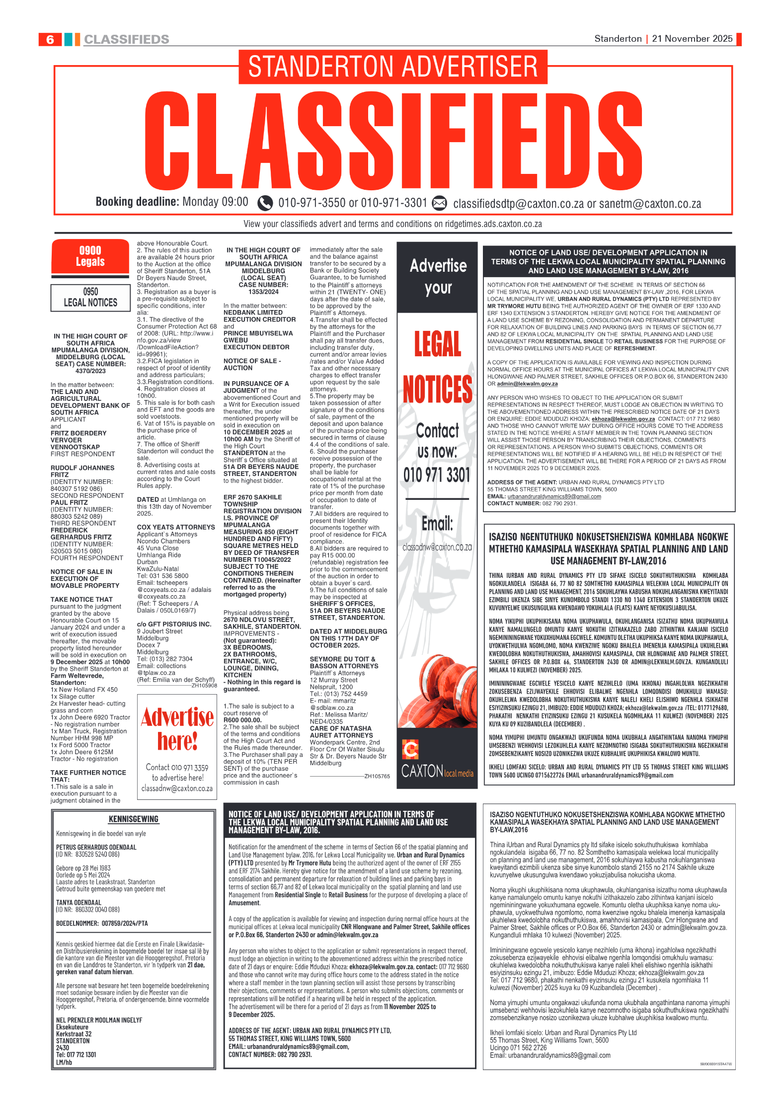 Standerton Advertiser 21 November 2025 page 6