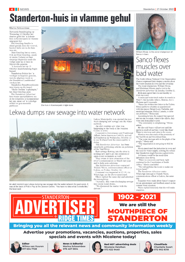 Standerton Advertiser 21 October 2022 page 4