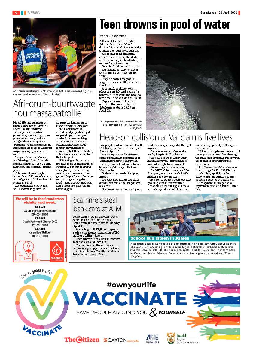Standerton Advertiser 22 April 2022 page 2
