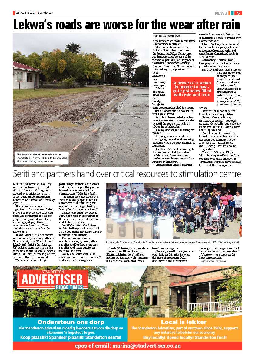 Standerton Advertiser 22 April 2022 page 5