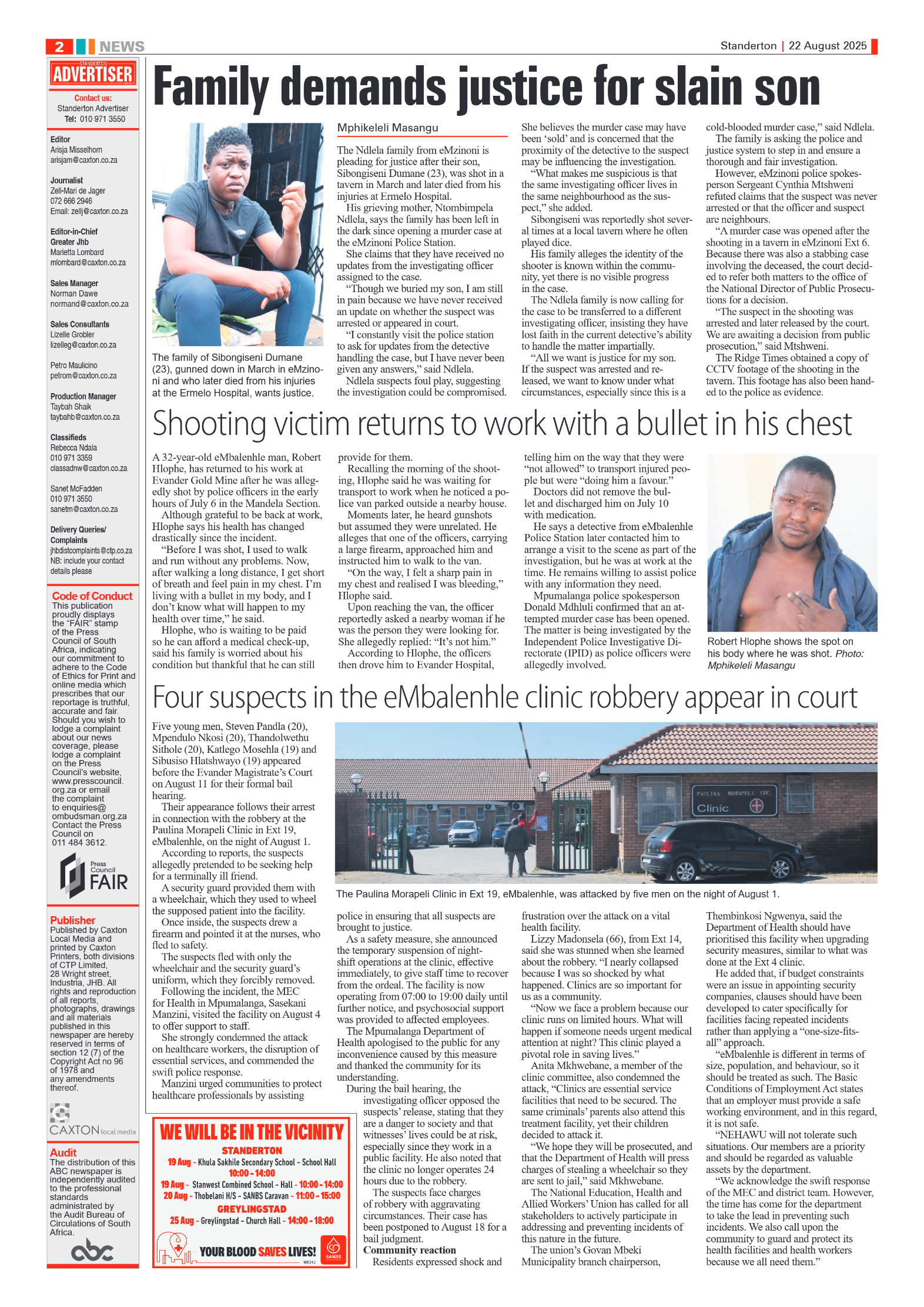Standerton Advertiser 22 August 2025 page 2
