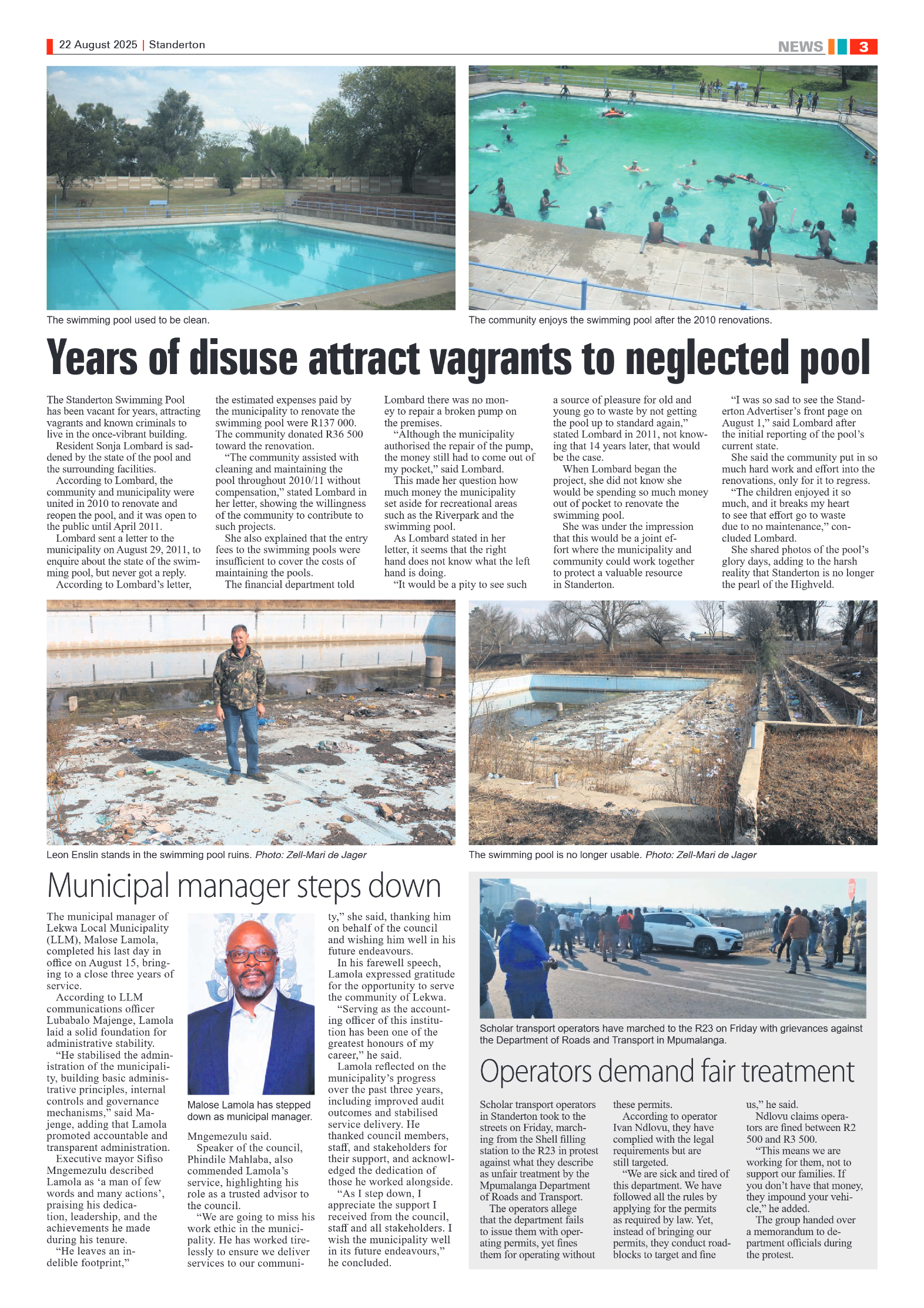 Standerton Advertiser 22 August 2025 page 3