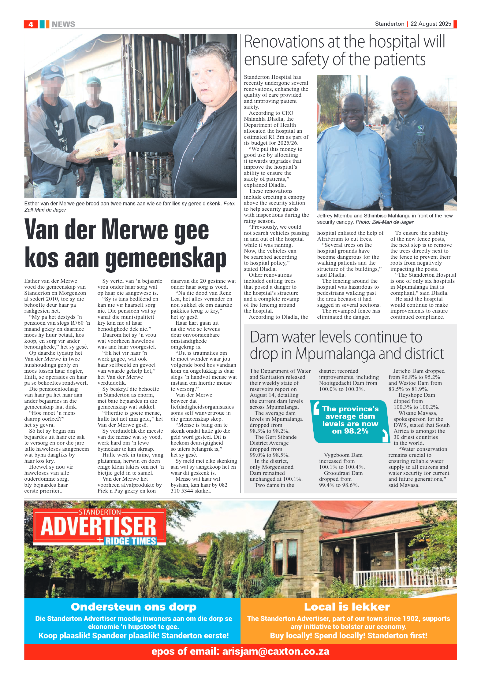 Standerton Advertiser 22 August 2025 page 4