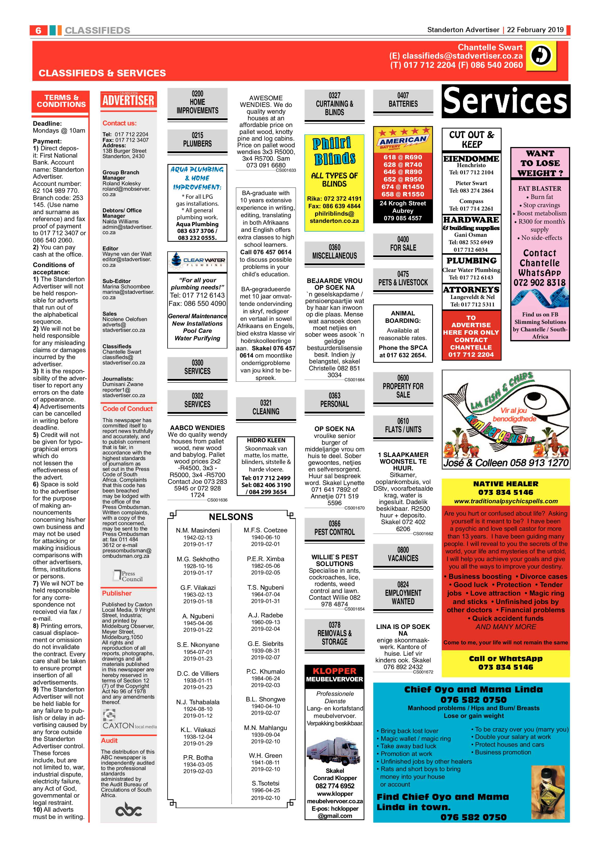 Standerton Advertiser 22 February 2019 page 6