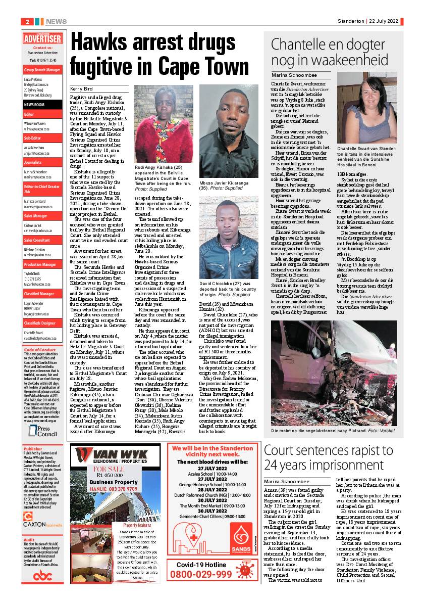 Standerton Advertiser 22 July 2022 page 2