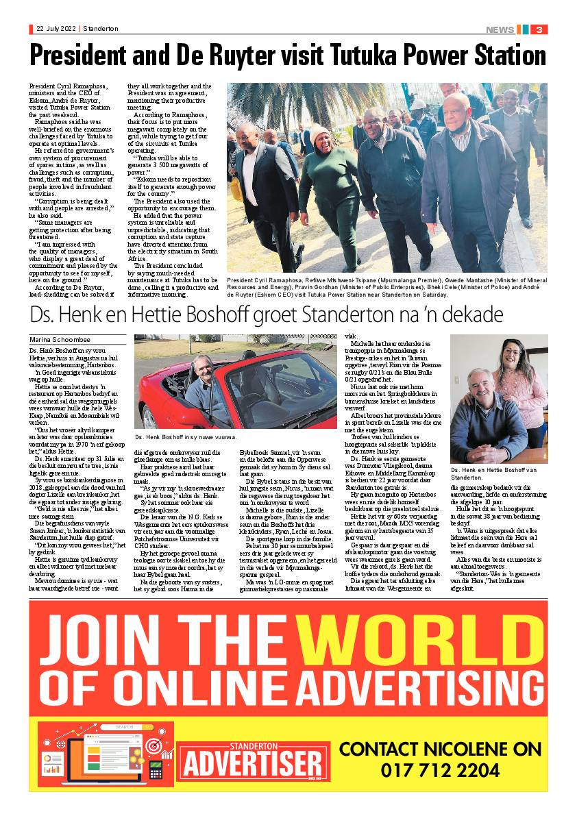 Standerton Advertiser 22 July 2022 page 3
