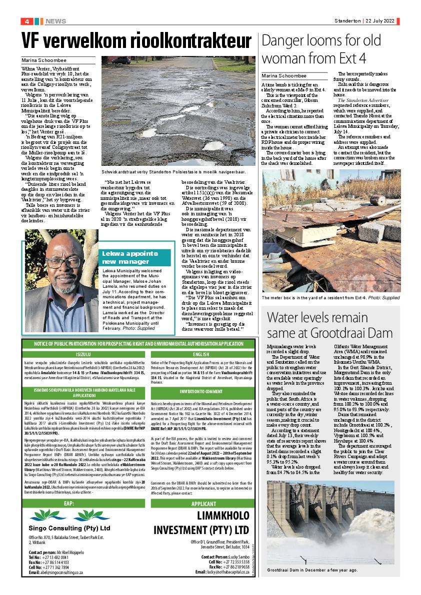 Standerton Advertiser 22 July 2022 page 4