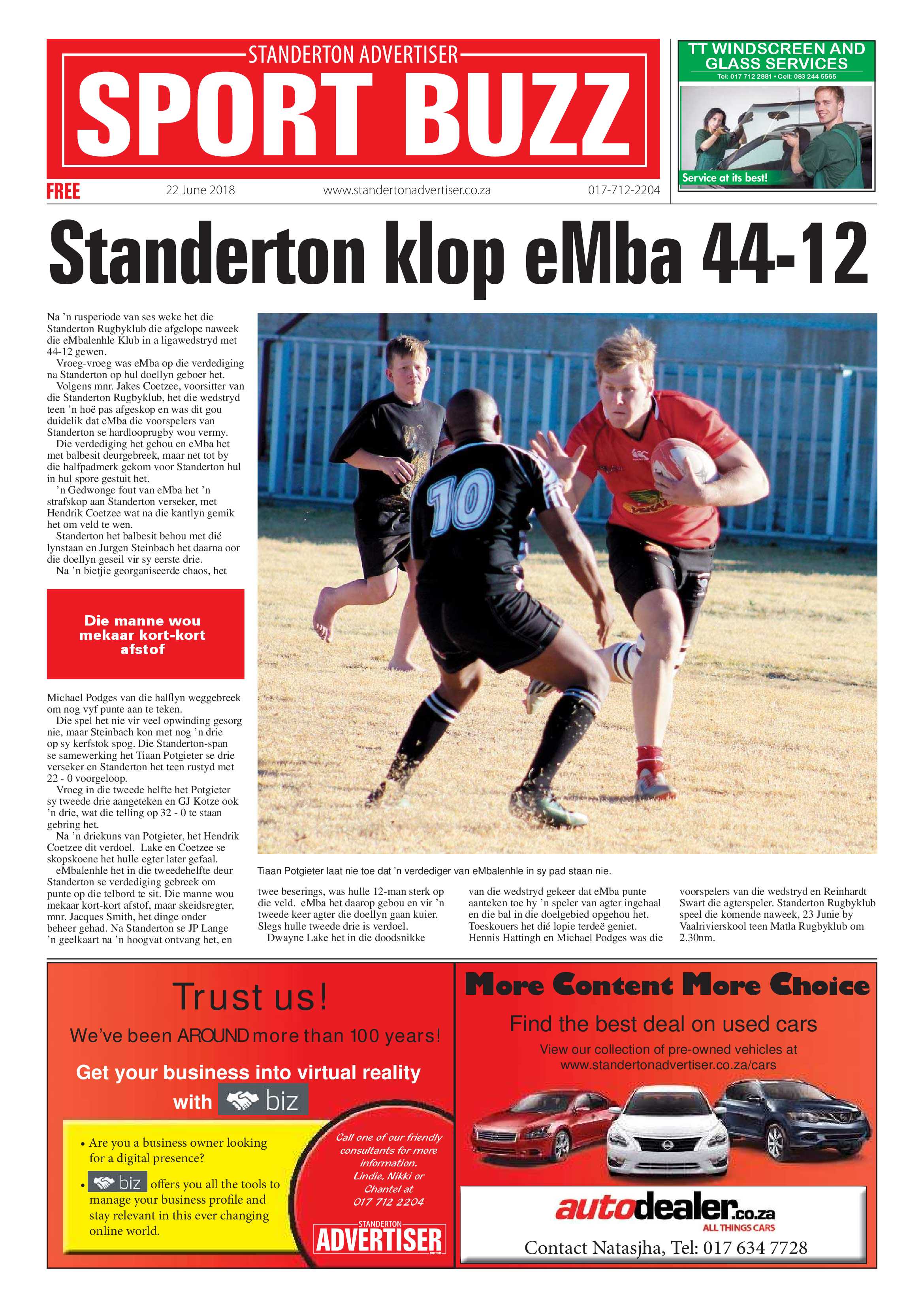 Standerton Advertiser 22 June 2018 page 12