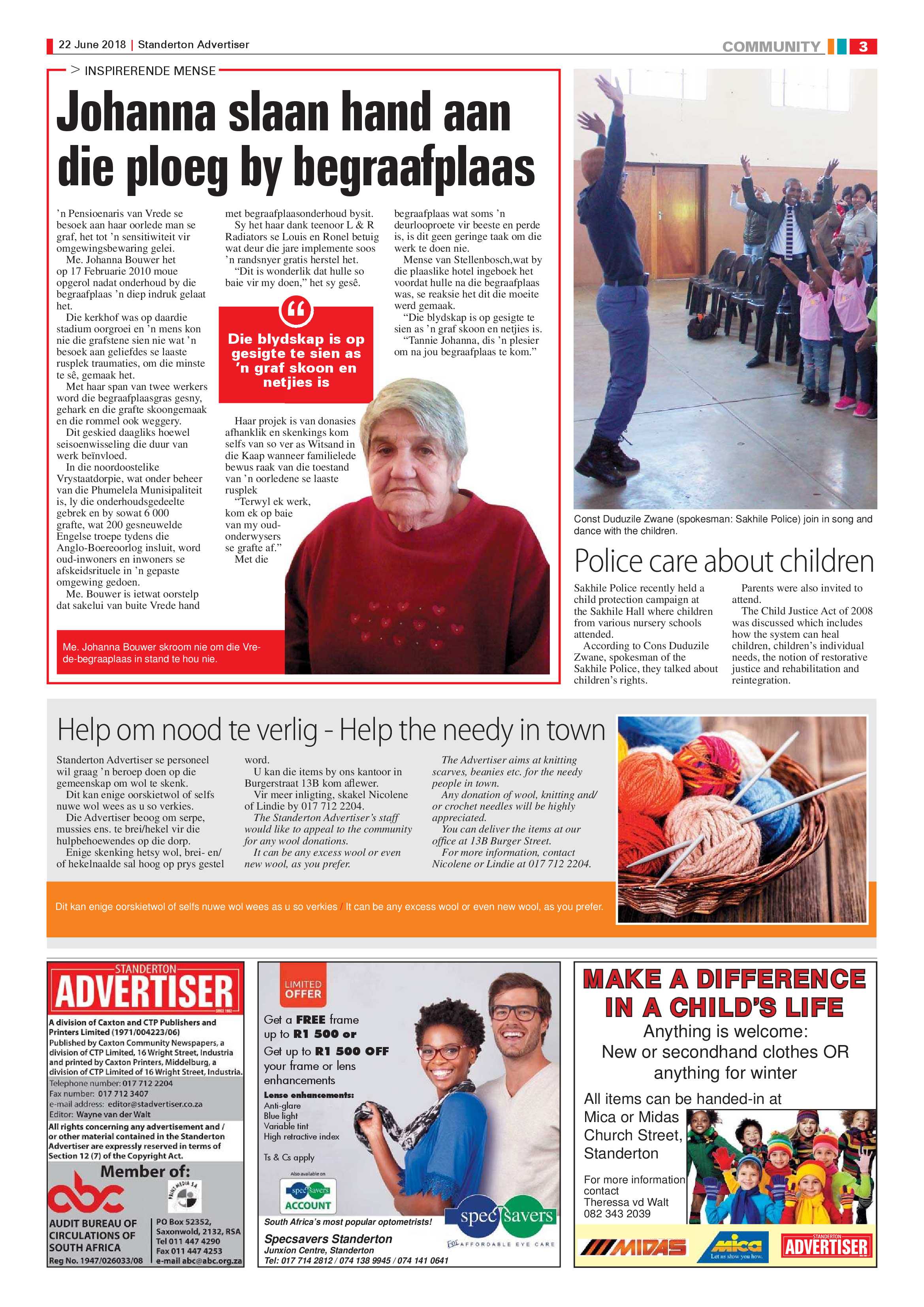 Standerton Advertiser 22 June 2018 page 3
