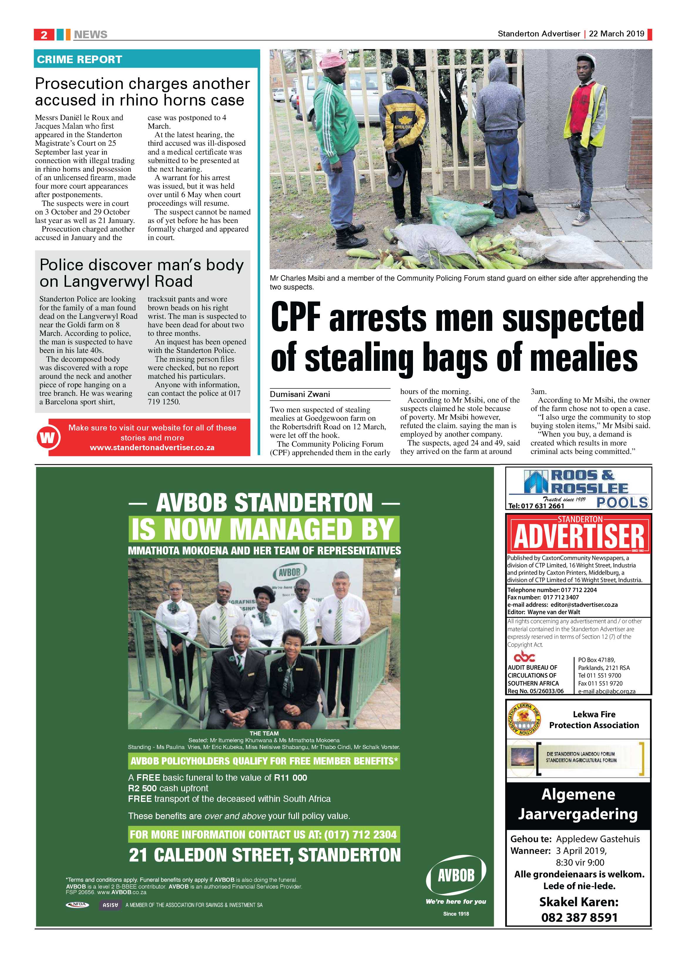 Standerton Advertiser 22 March 2019 page 2