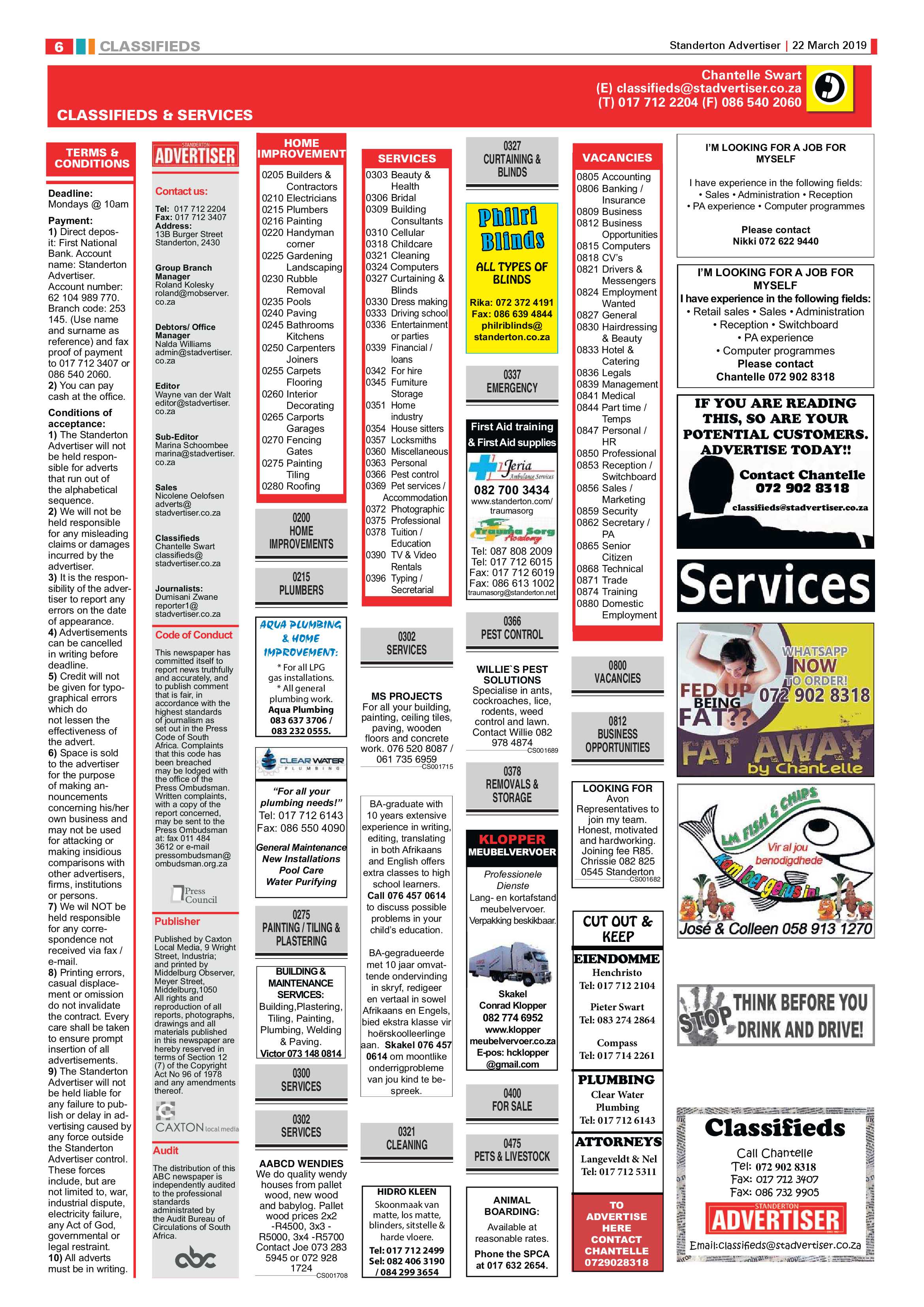 Standerton Advertiser 22 March 2019 page 6