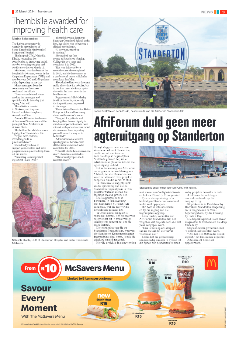 Standerton Advertiser 22 March 2024 page 3