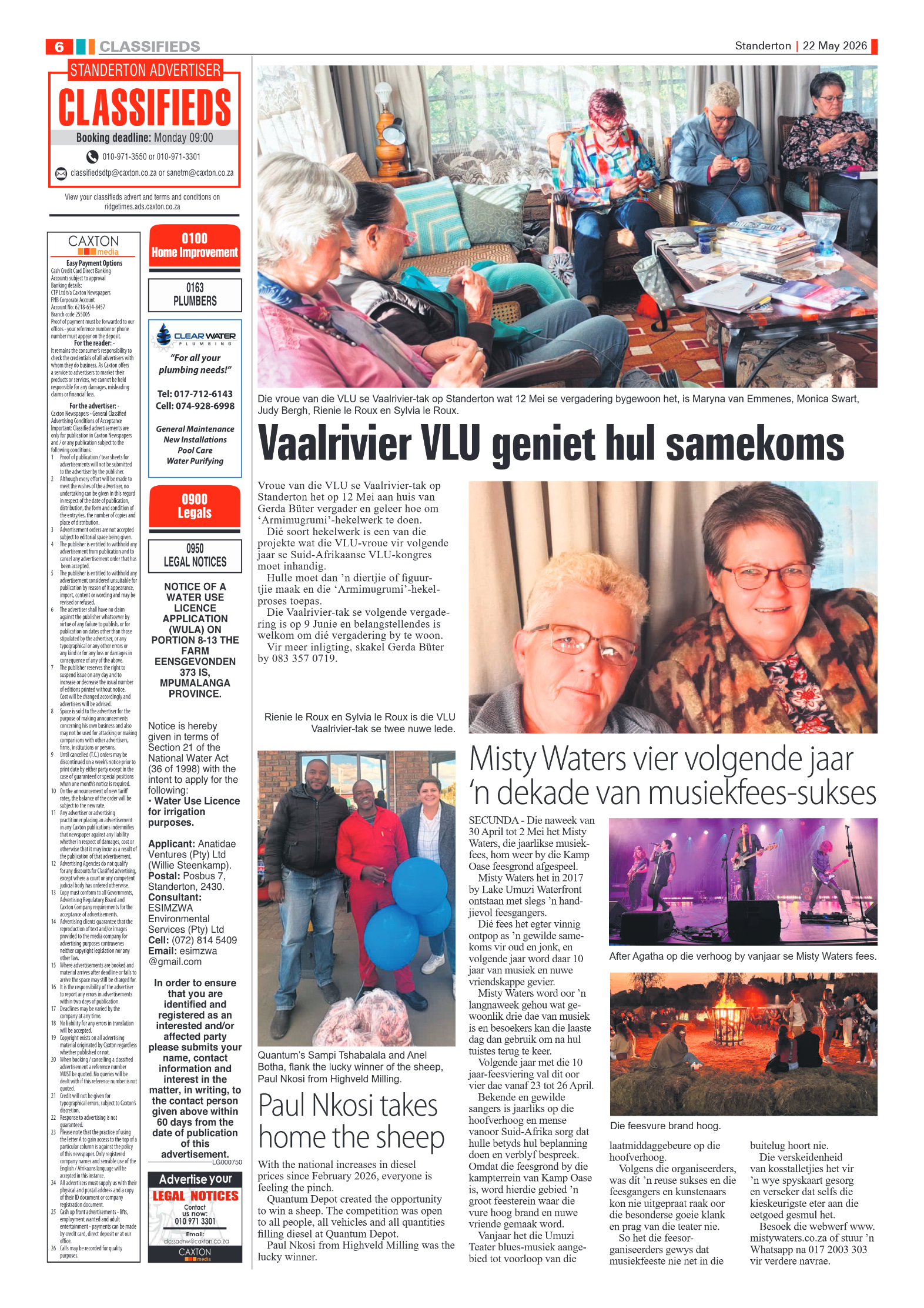 Standerton Advertiser 22 May 2026 page 6