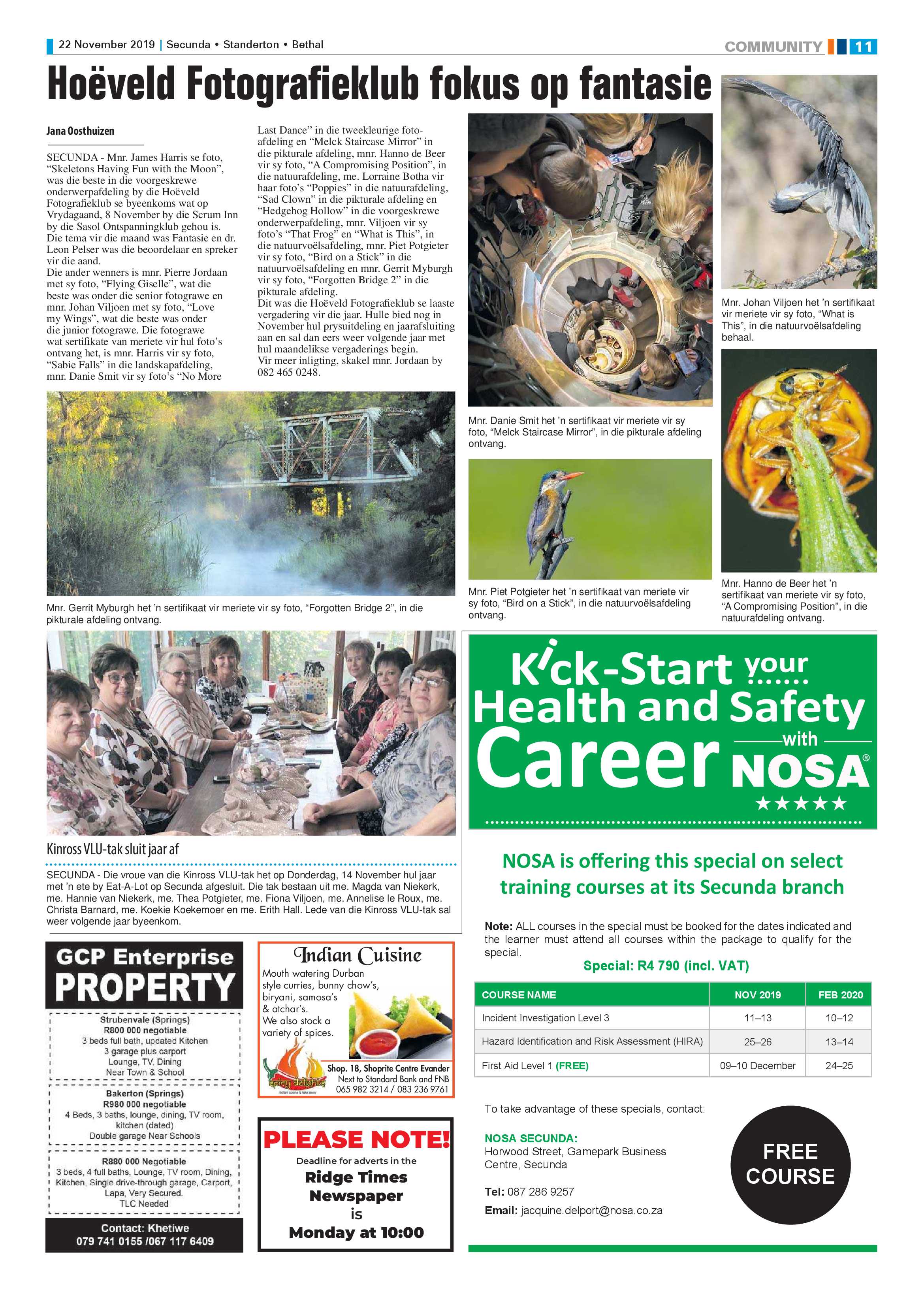 Standerton Advertiser 22 November 2019 page 11