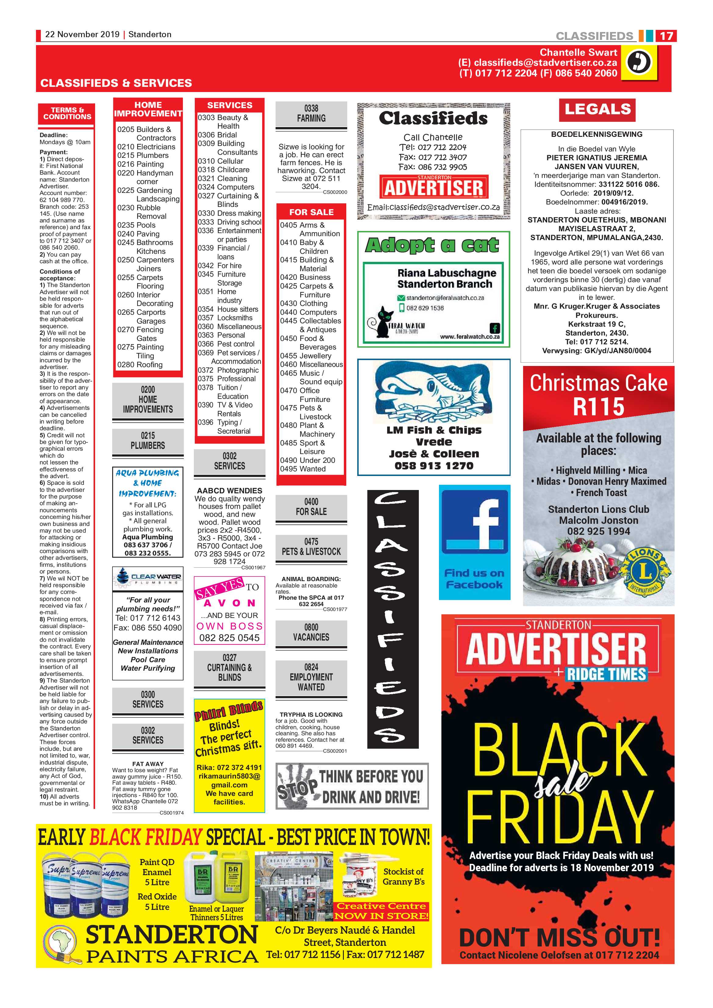 Standerton Advertiser 22 November 2019 page 17