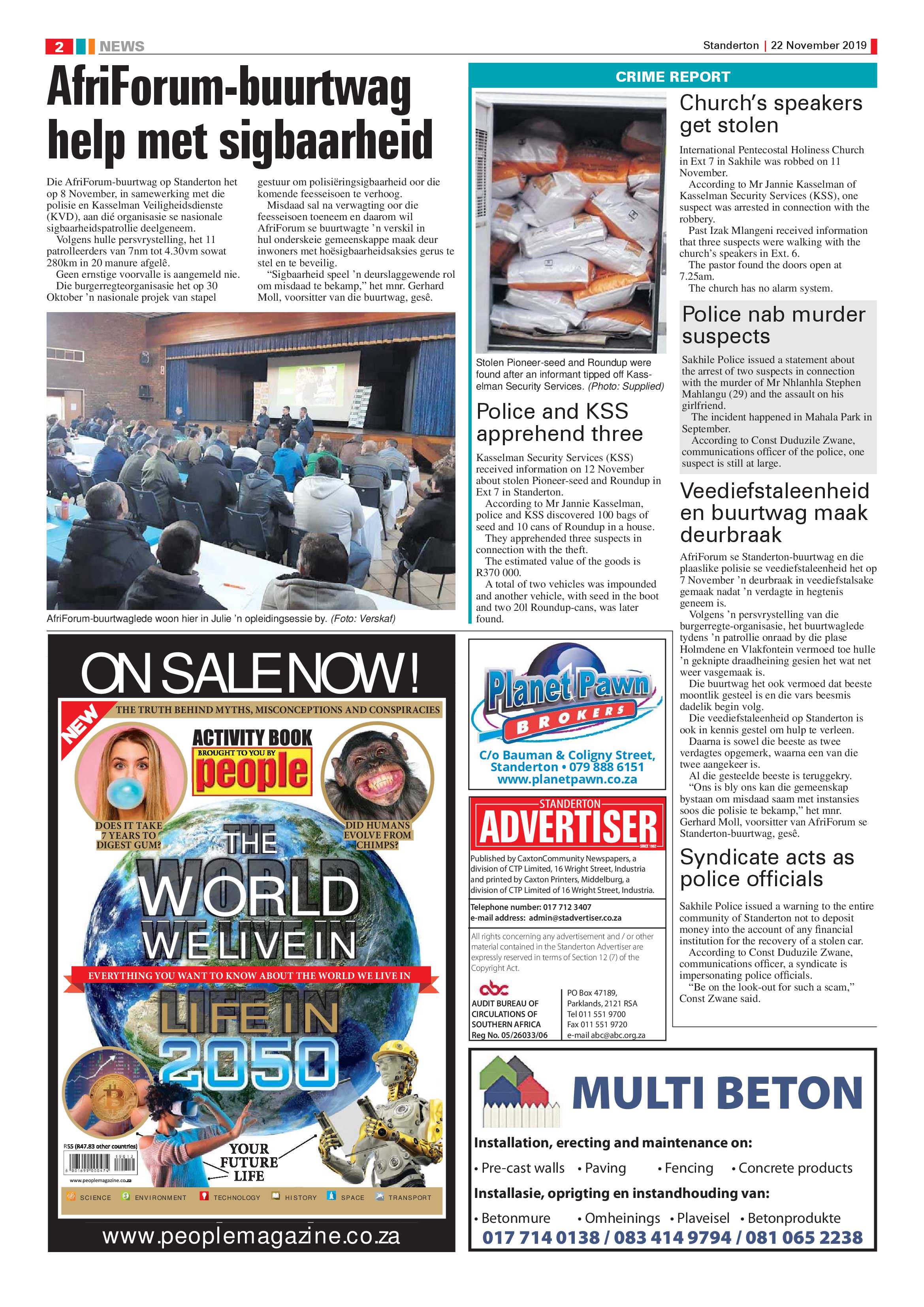 Standerton Advertiser 22 November 2019 page 2